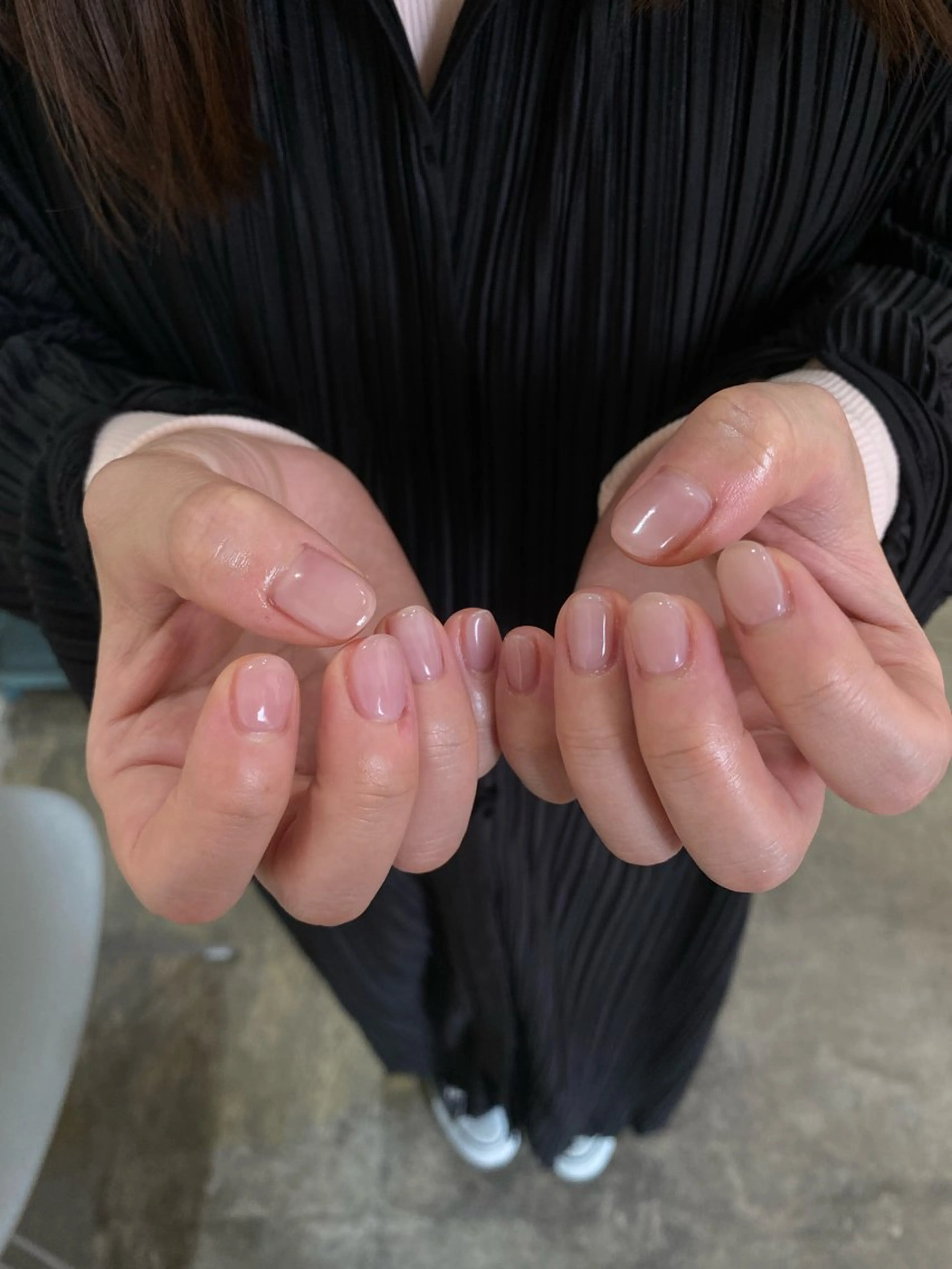 ネイル ピンク シンプルネイル ハンドネイル nable.所属・望月 実莉のネイルデザイン