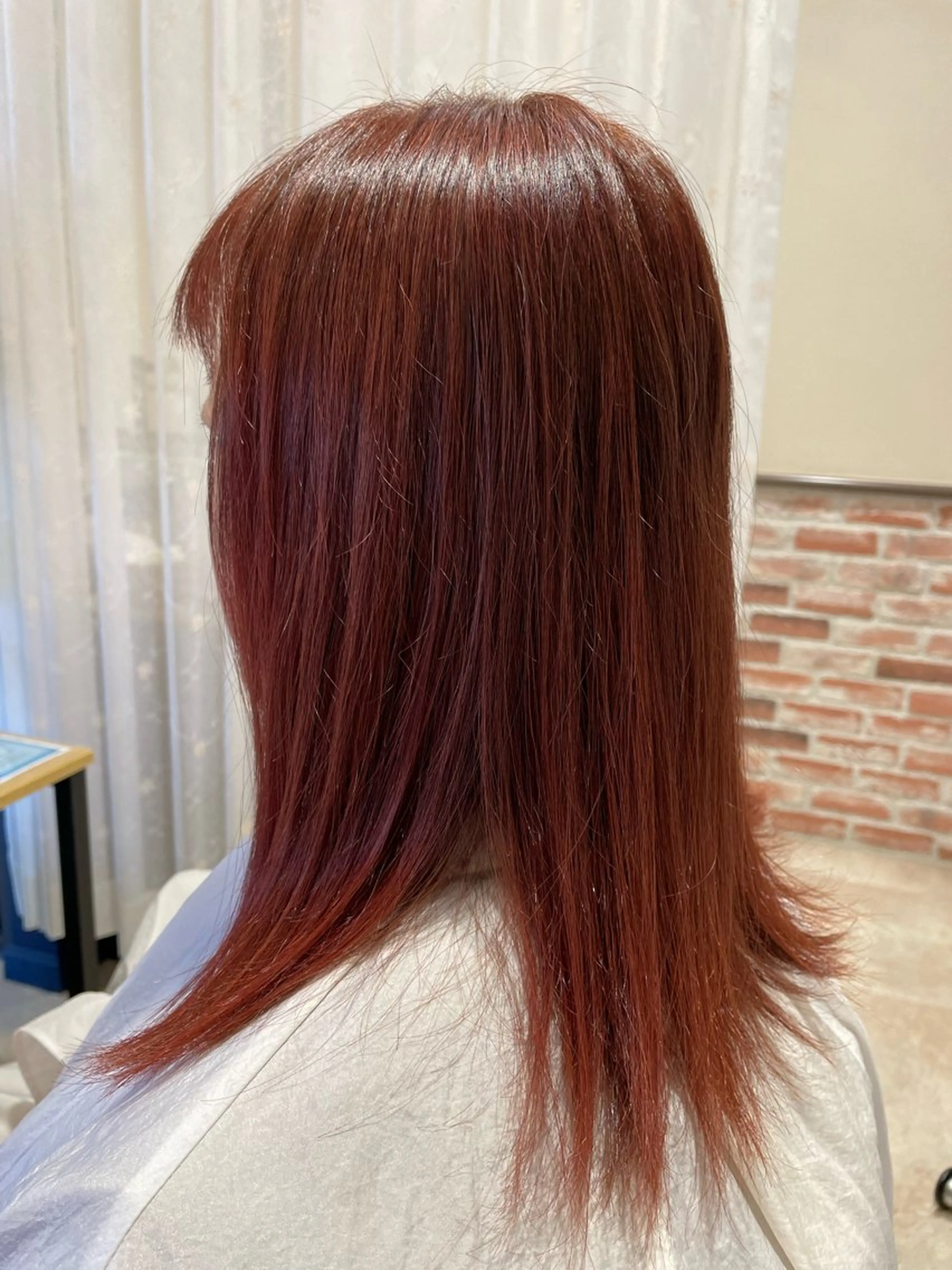 セミロング カラー ブリーチ ブリーチなしカラー ピンクカラー YUSICA  所沢 イマムラ✳︎✴︎のヘアスタイル