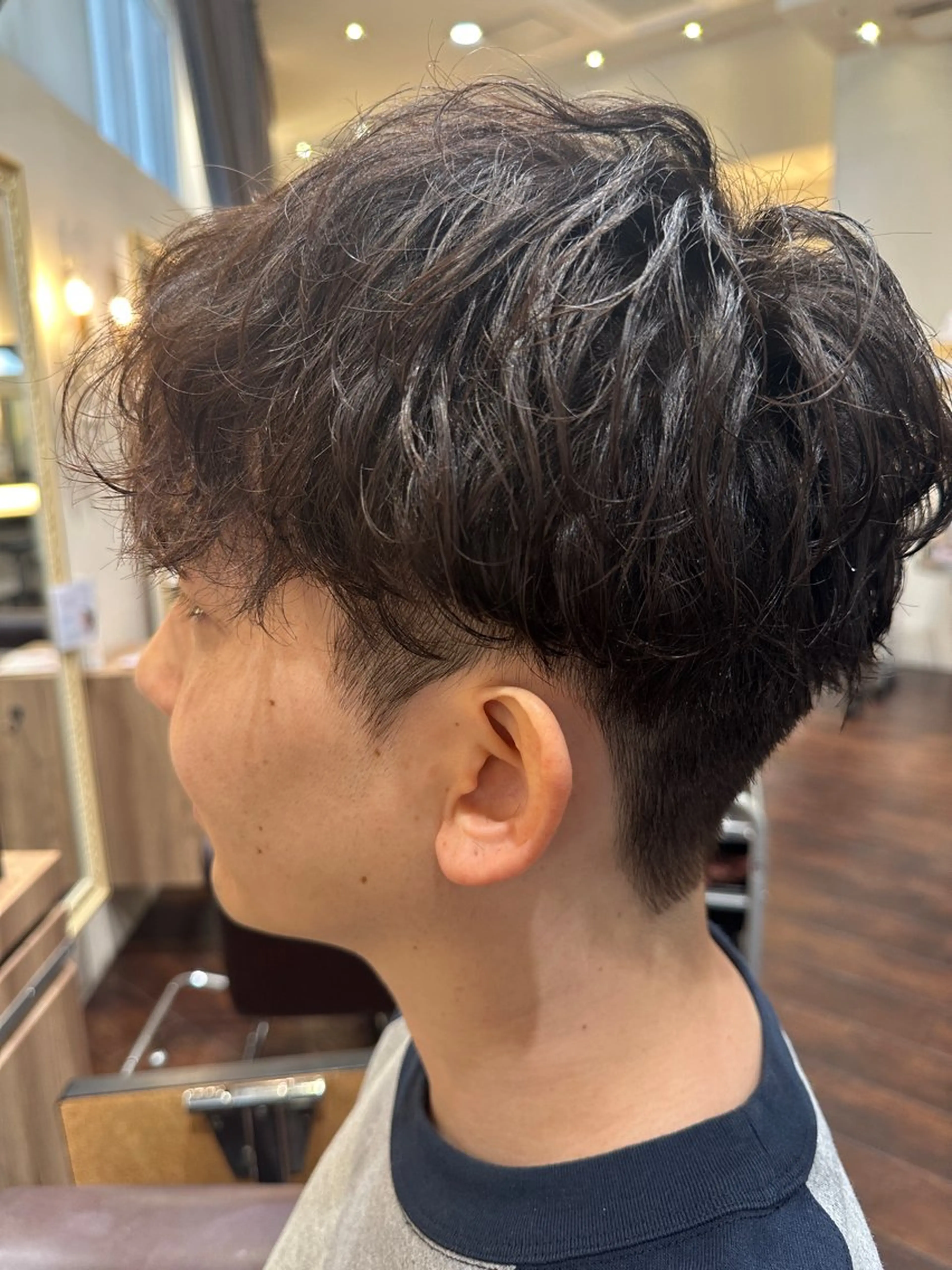パーマ メンズ フェザーパーマ 安藝颯/メンズカットのヘアスタイル