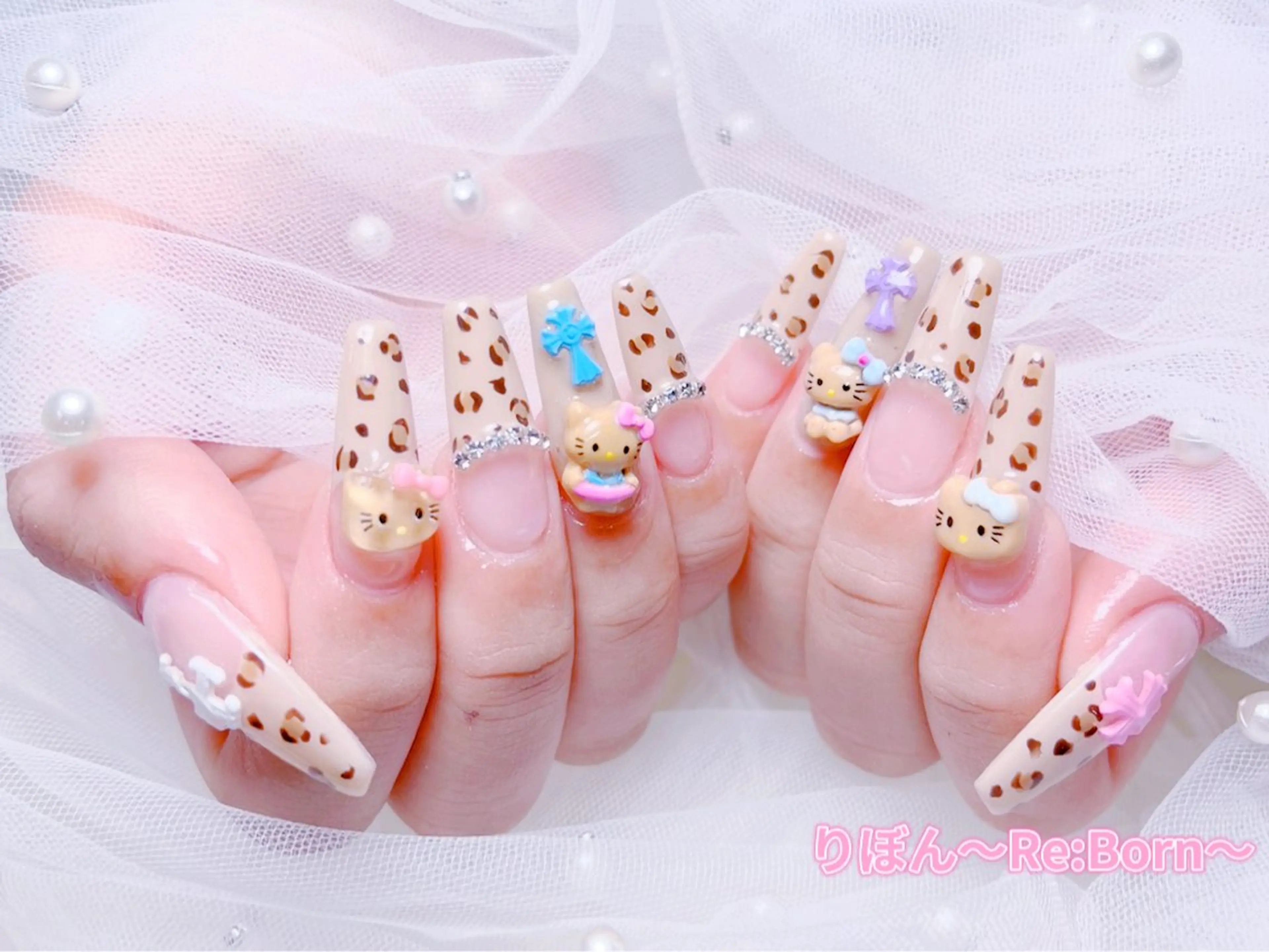 ロング りぼん Re:Bonrのネイルデザイン