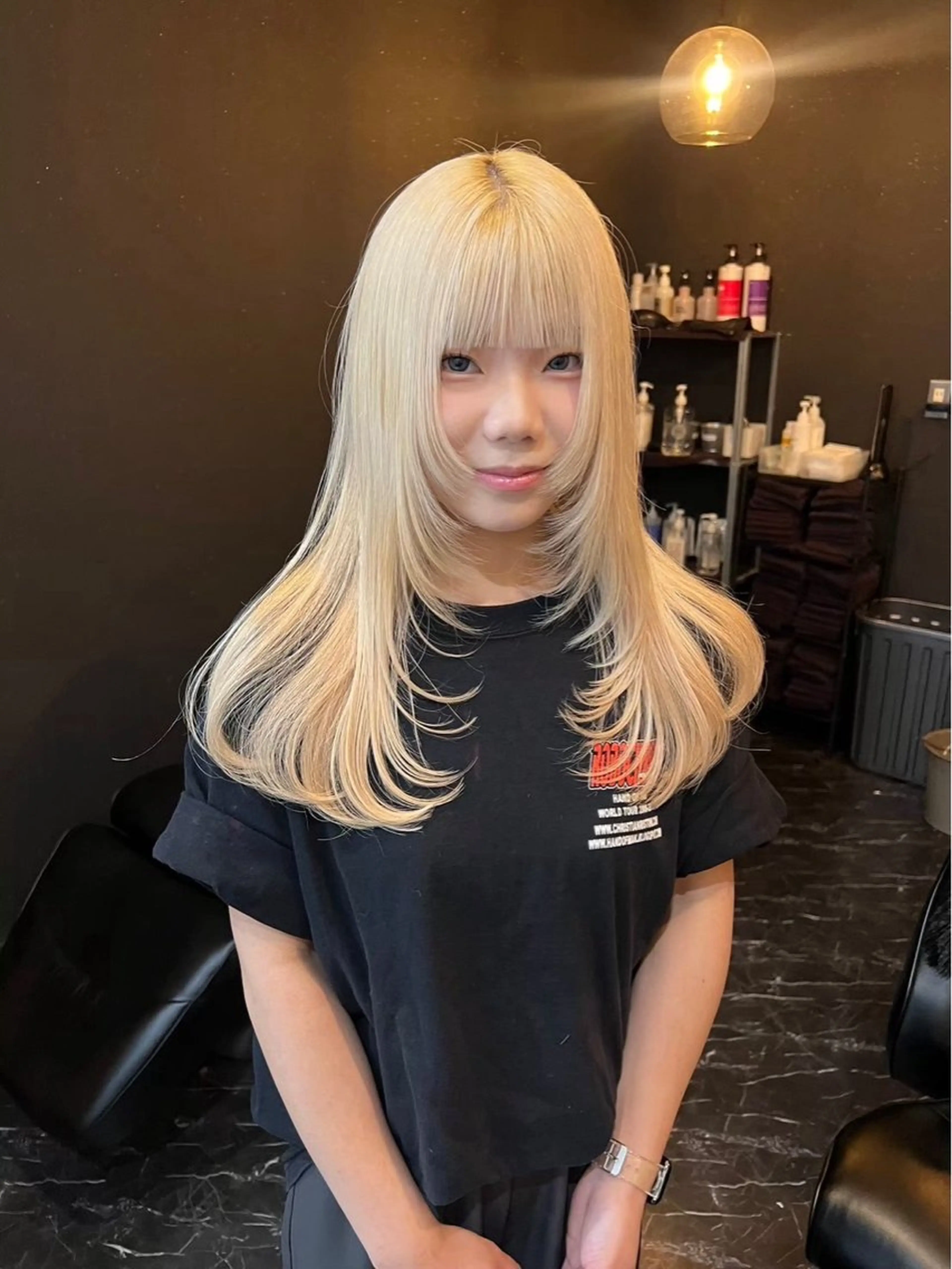 ロング カラー 石倉 茉倫のヘアスタイル