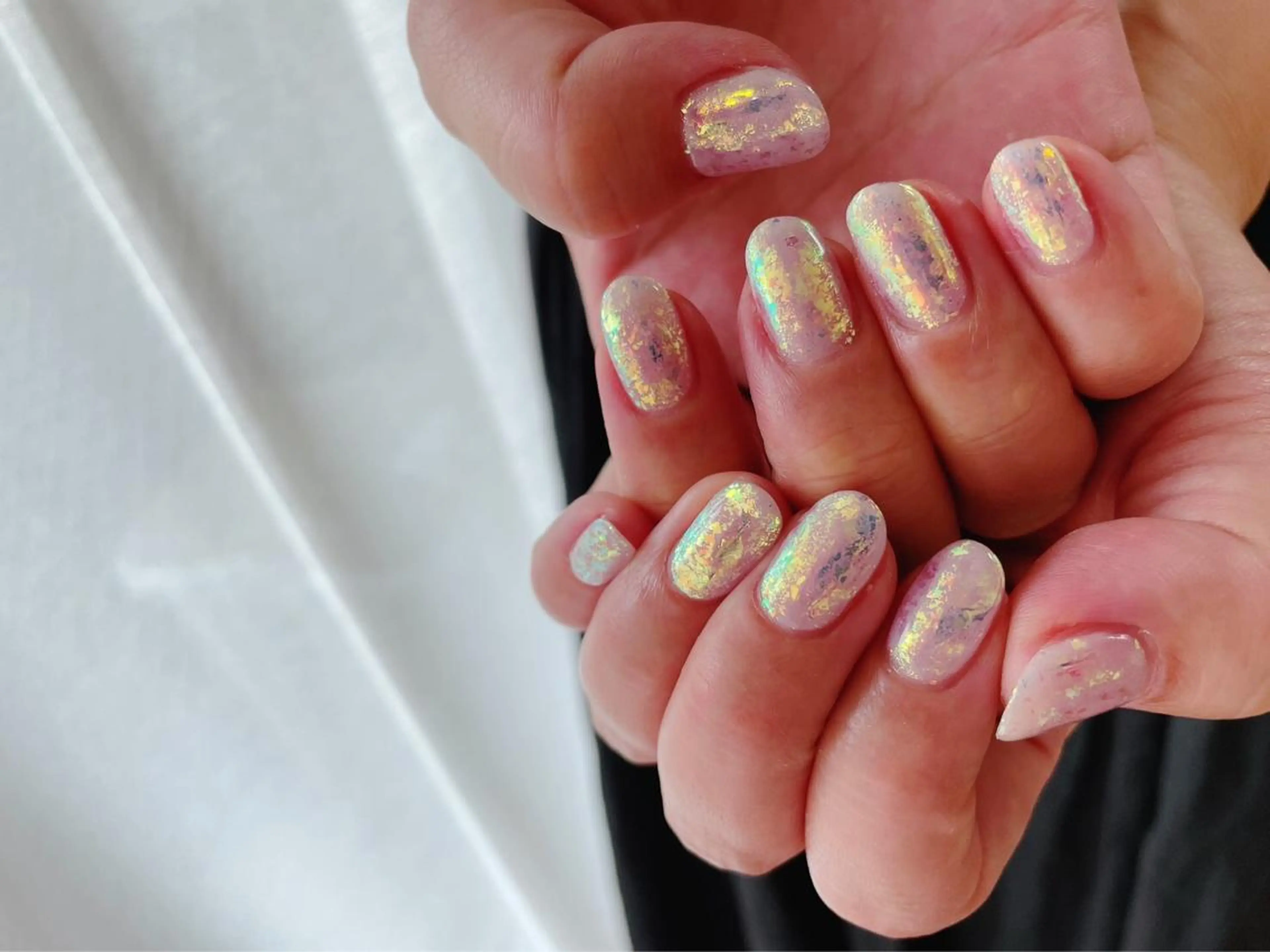 ネイル オーロラネイル キラキラネイル ハンドネイル kiki nail 二子玉川のネイルデザイン