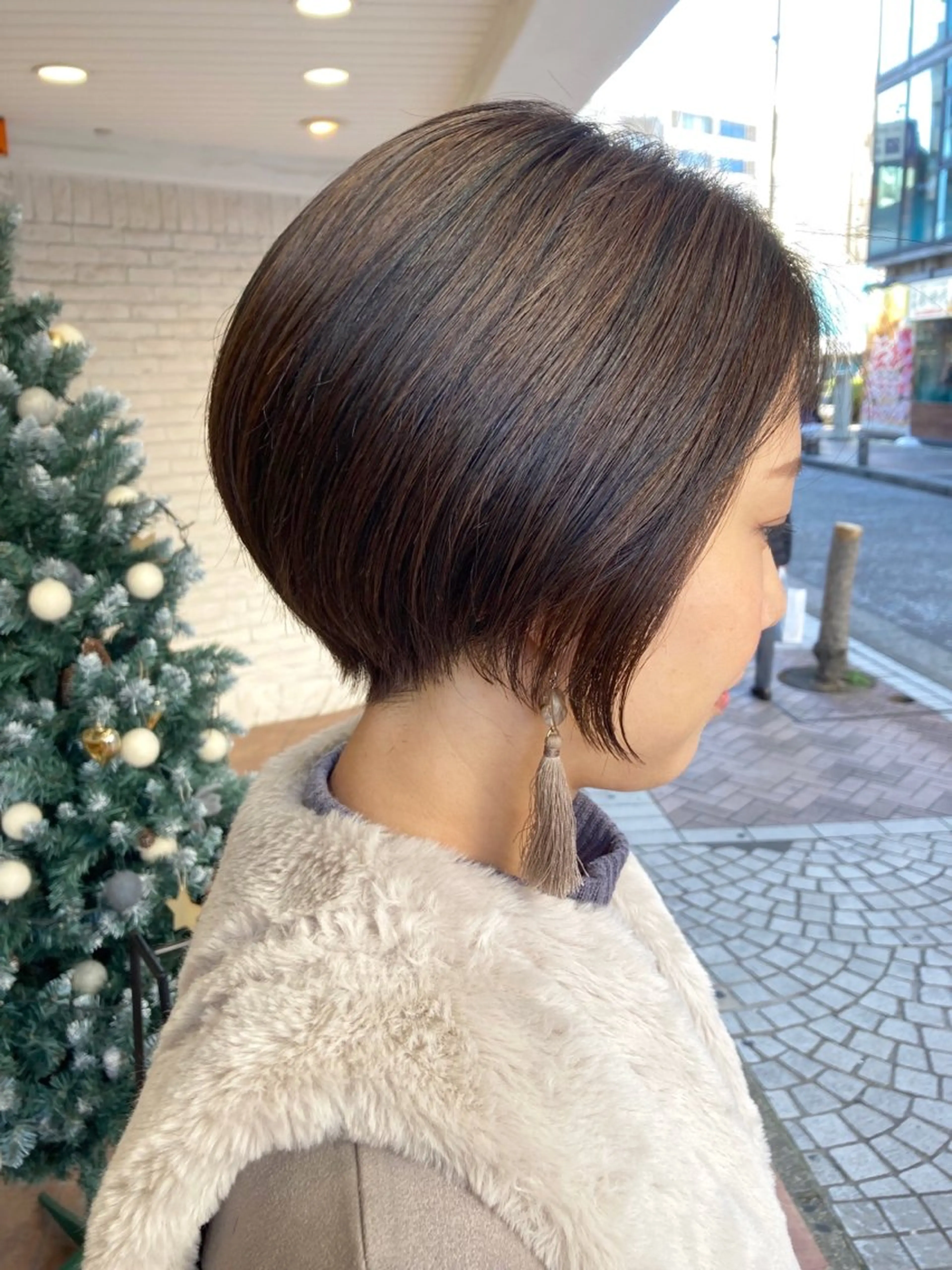 ショート 白髪ぼかしハイライト 着付けヘアアレンジのその他イメージ