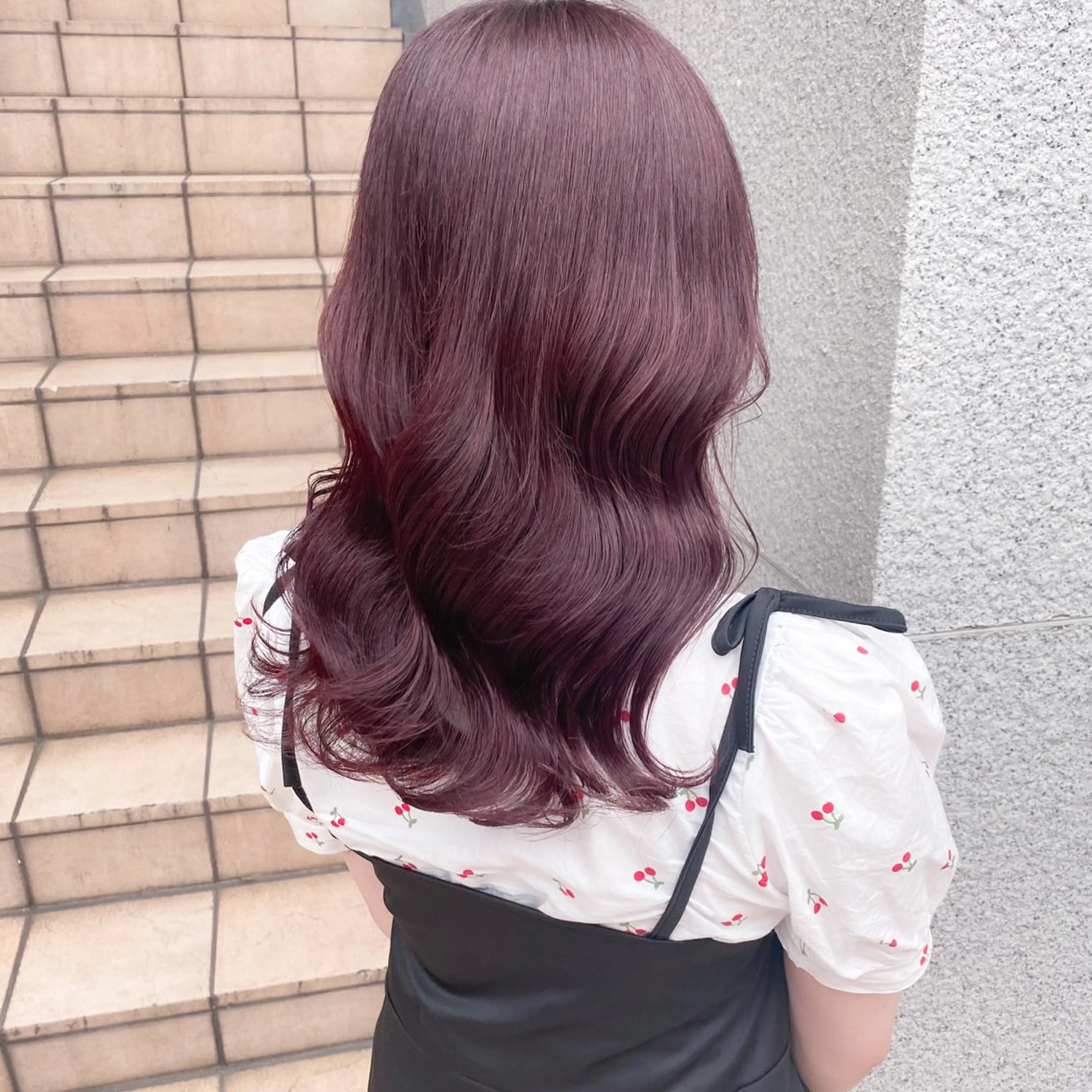 セミロング カラー ヘアアレンジ 💗💗韓国レイヤー yu-ki💗💗のヘアスタイル