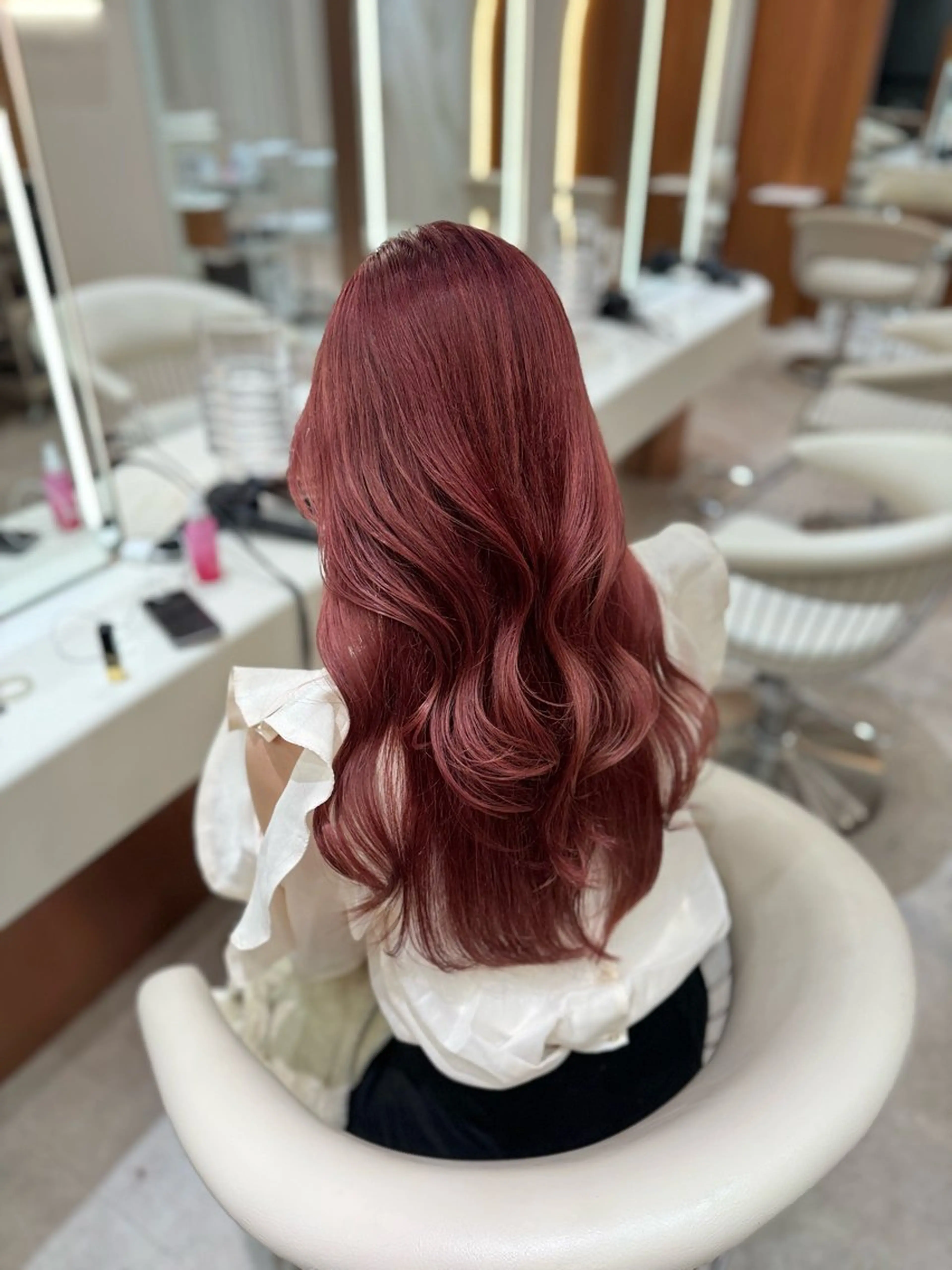 ロング カラー ラベンダーカラー ピンクカラー ピンクラベンダー 韓国風ヘア レイヤーカット カット ヘアカラー トリートメント ヘアセット 韓国レイヤー🇰🇷 韓国研修◎渋谷カイトのヘアスタイル