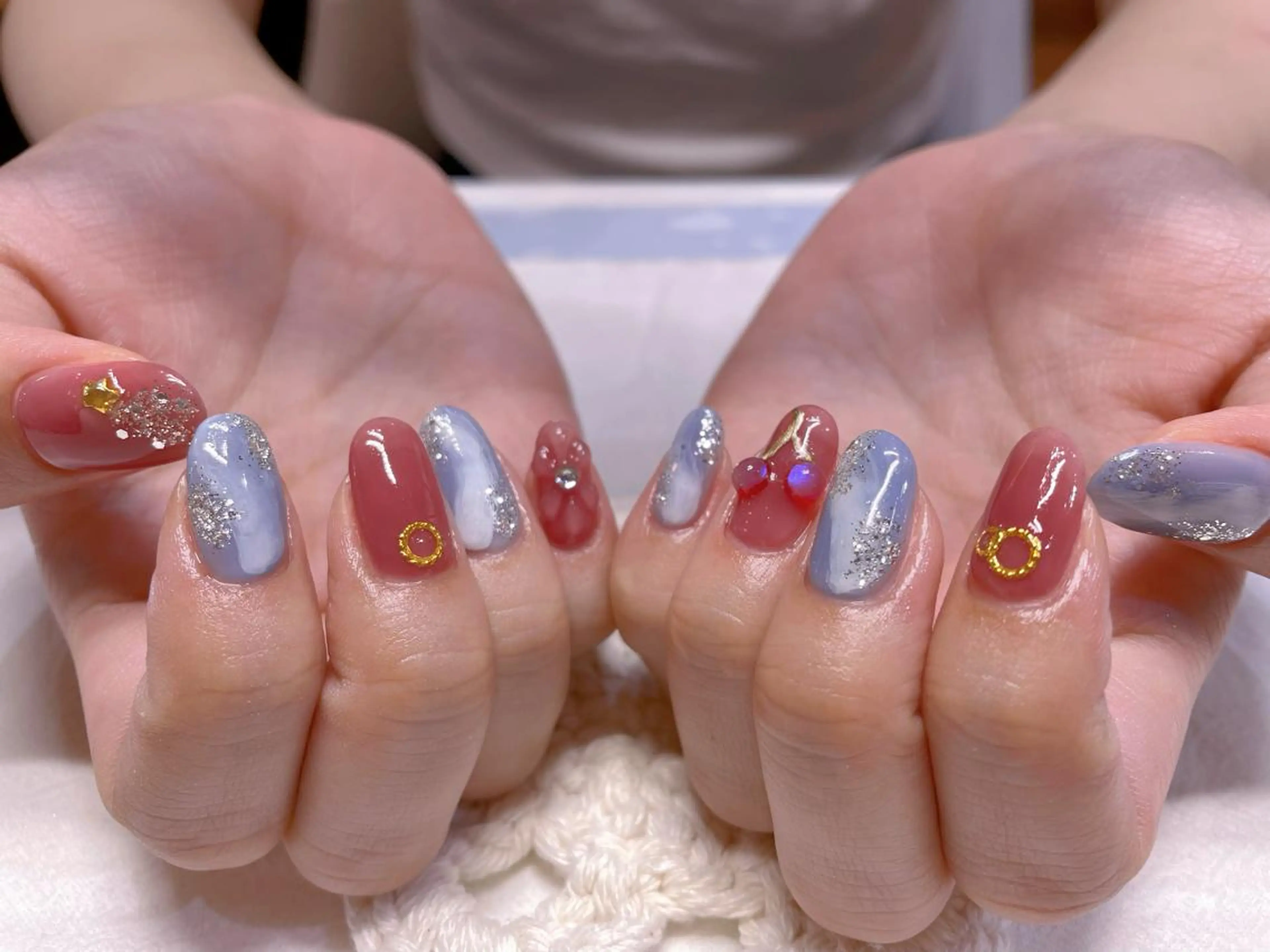 ネイル ぷっくりネイル ハンドネイル ネイリスト ❄️ユキ❄️のネイルデザイン