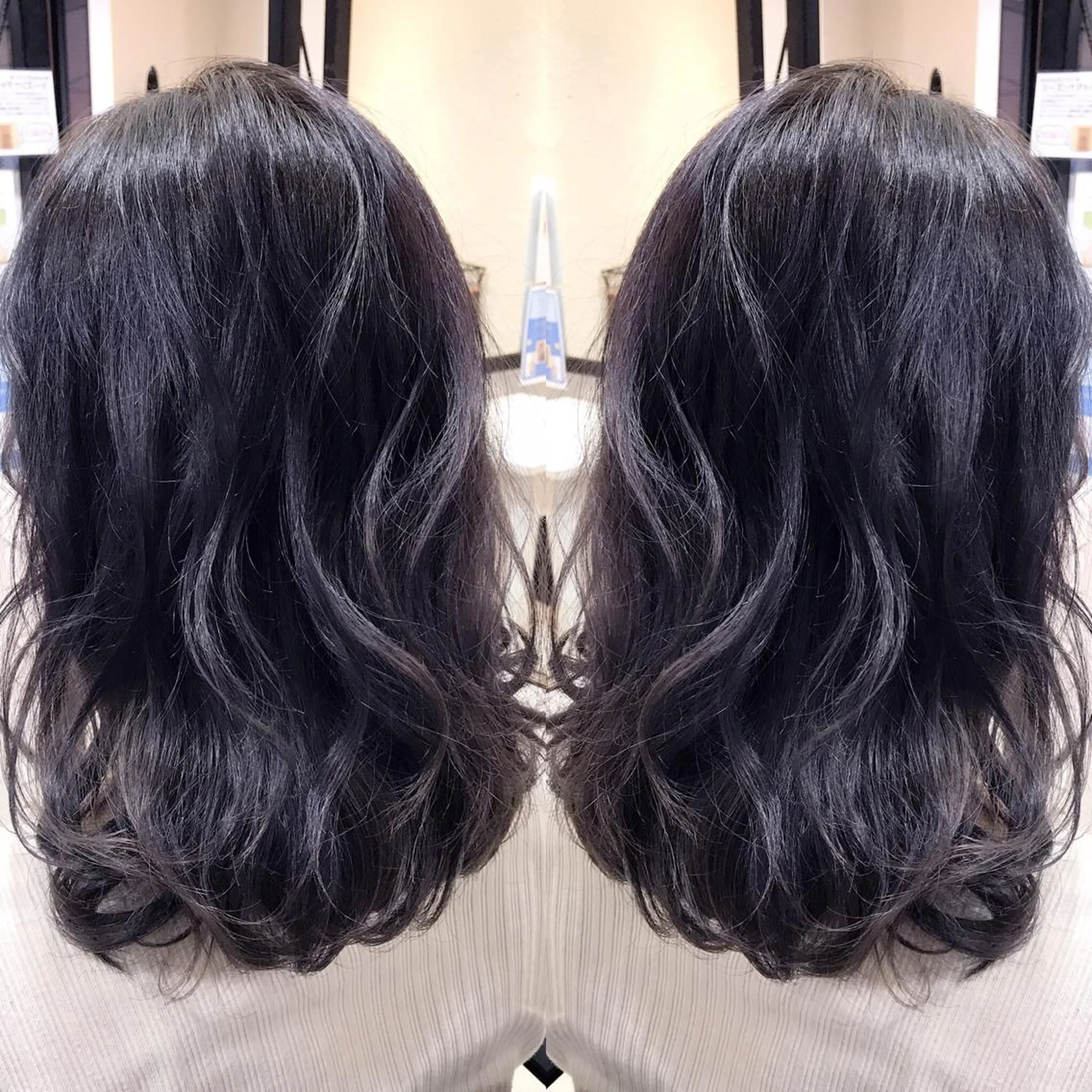 セミロング カラー シールエクステ⭐️ オオミタクヤのヘアスタイル