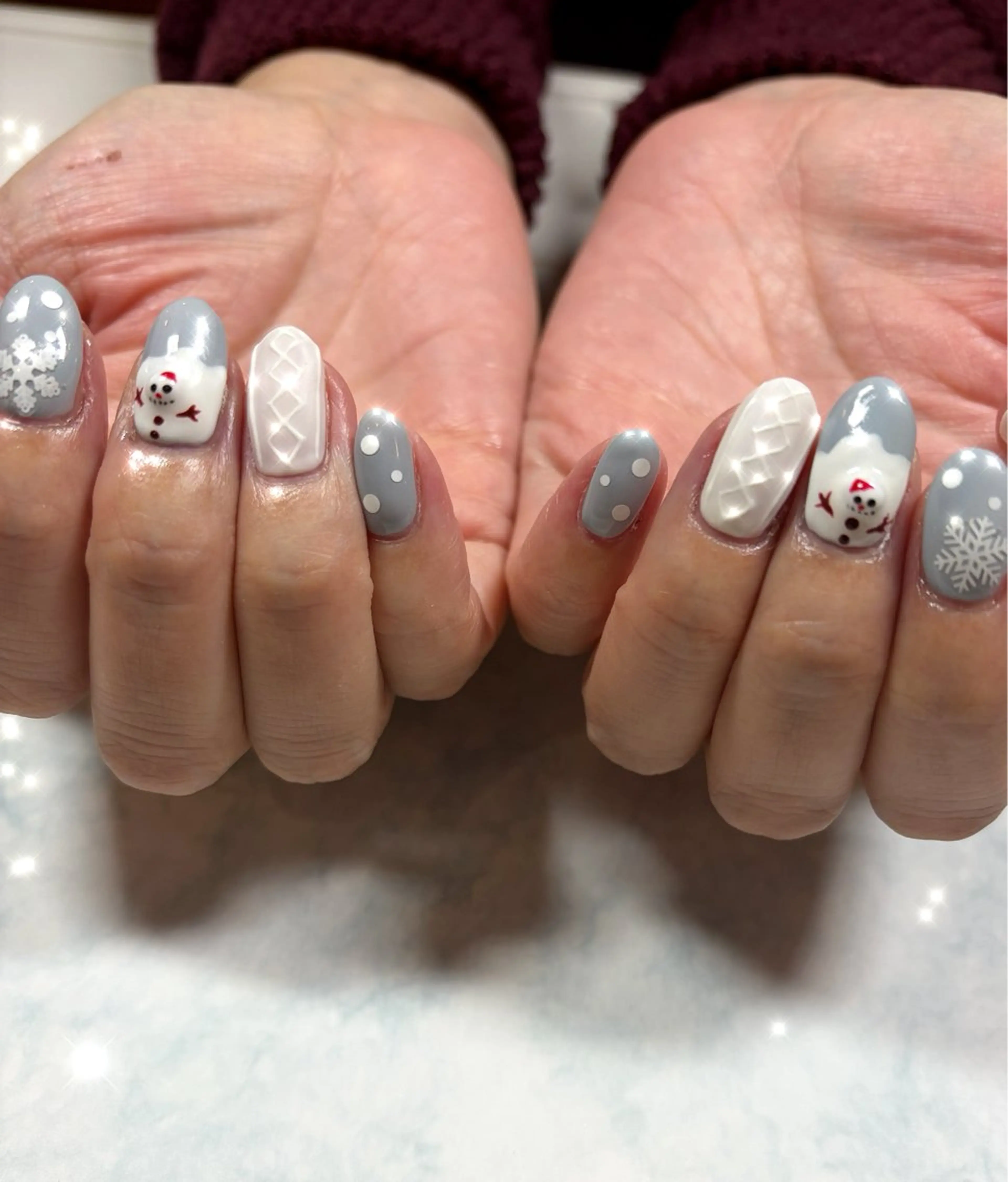 ネイル 冬ネイル クリスマス ハンドネイル colors荻窪所属・colors 荻窪のネイルデザイン