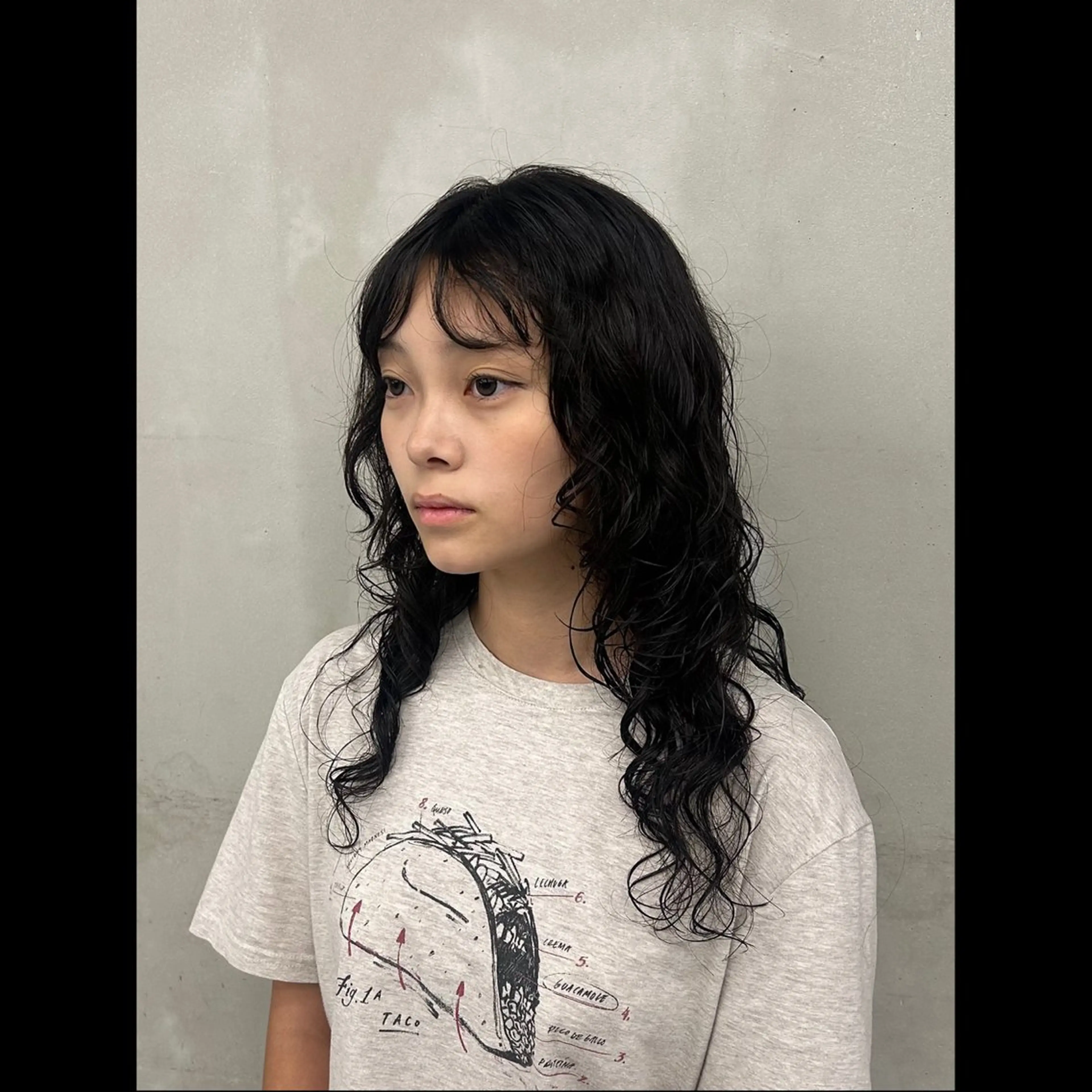 セミロング パーマ セミロングパーマ レイヤーカット スパイラルパーマ カット パーマ パーマ・ストレート/ reina🐈‍⬛のヘアスタイル