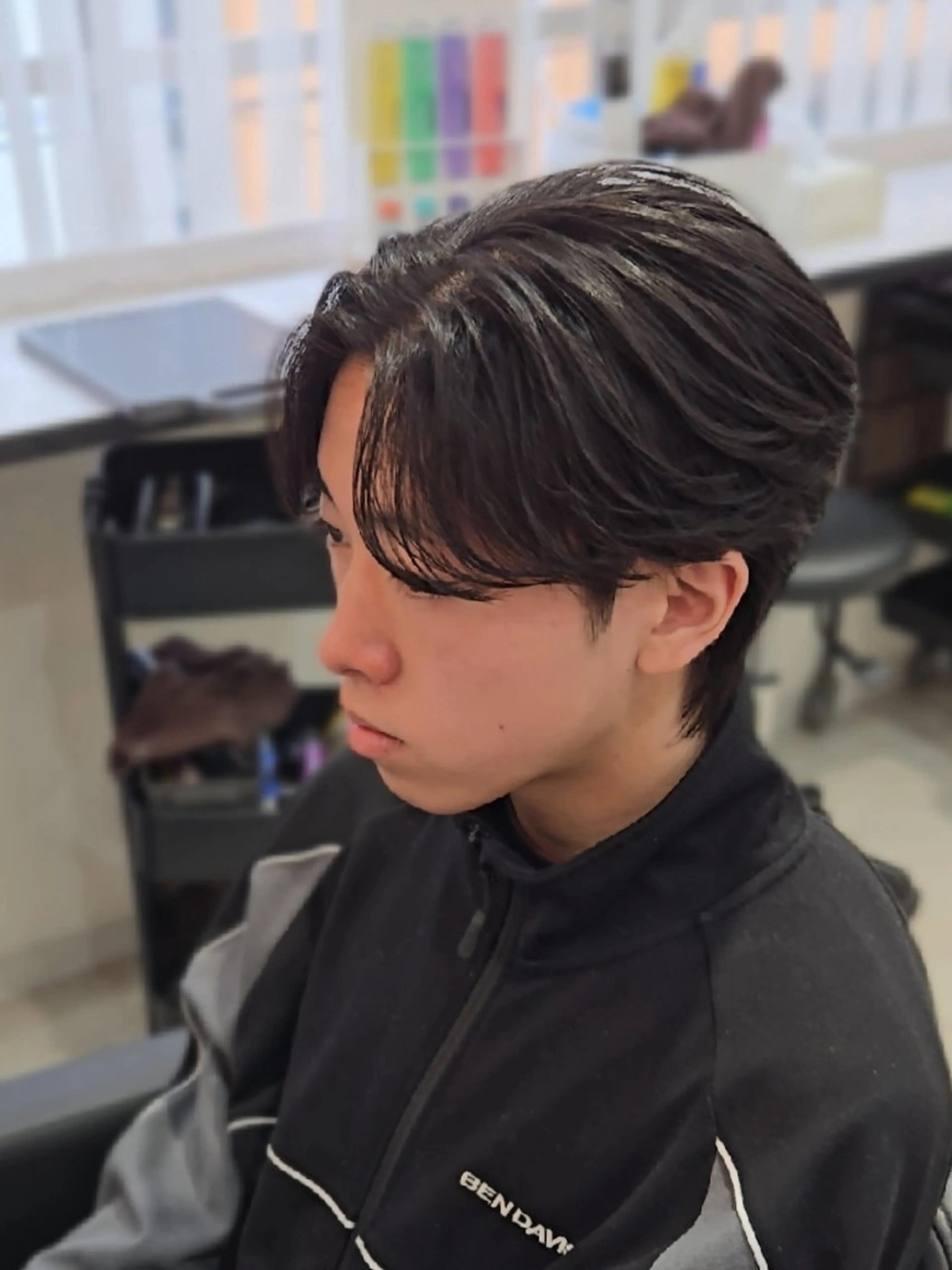 メンズ ミディアム カット ヘアセット Lapis 名古屋駅前店所属・LEN名古屋/パーマ メンズ特化美容師のヘアスタイル