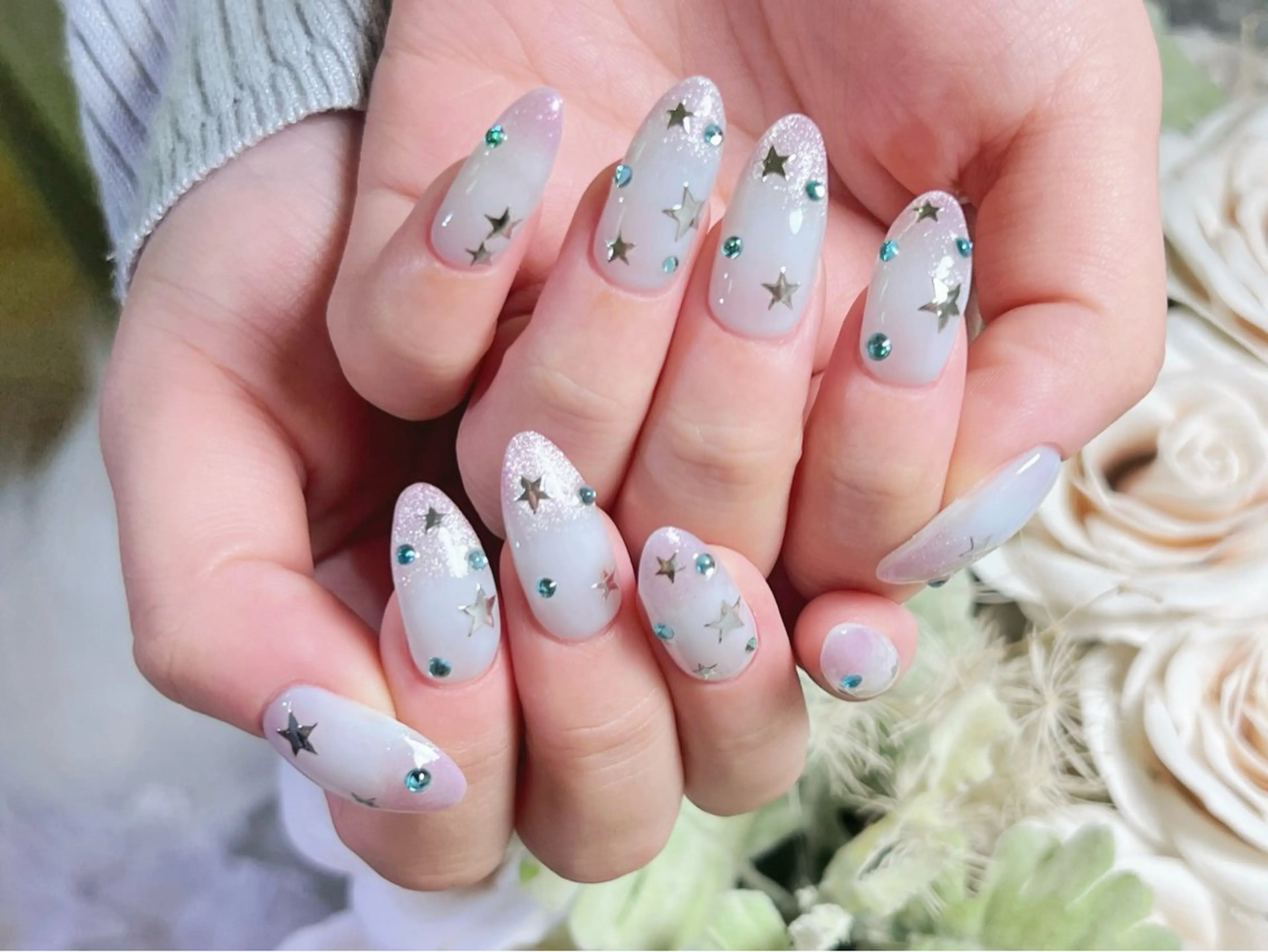 ネイル ロングネイル 持ち込み スカルプネイル 冬ネイル クリスマス ハンドネイル Painty所属・Painty nailのネイルデザイン