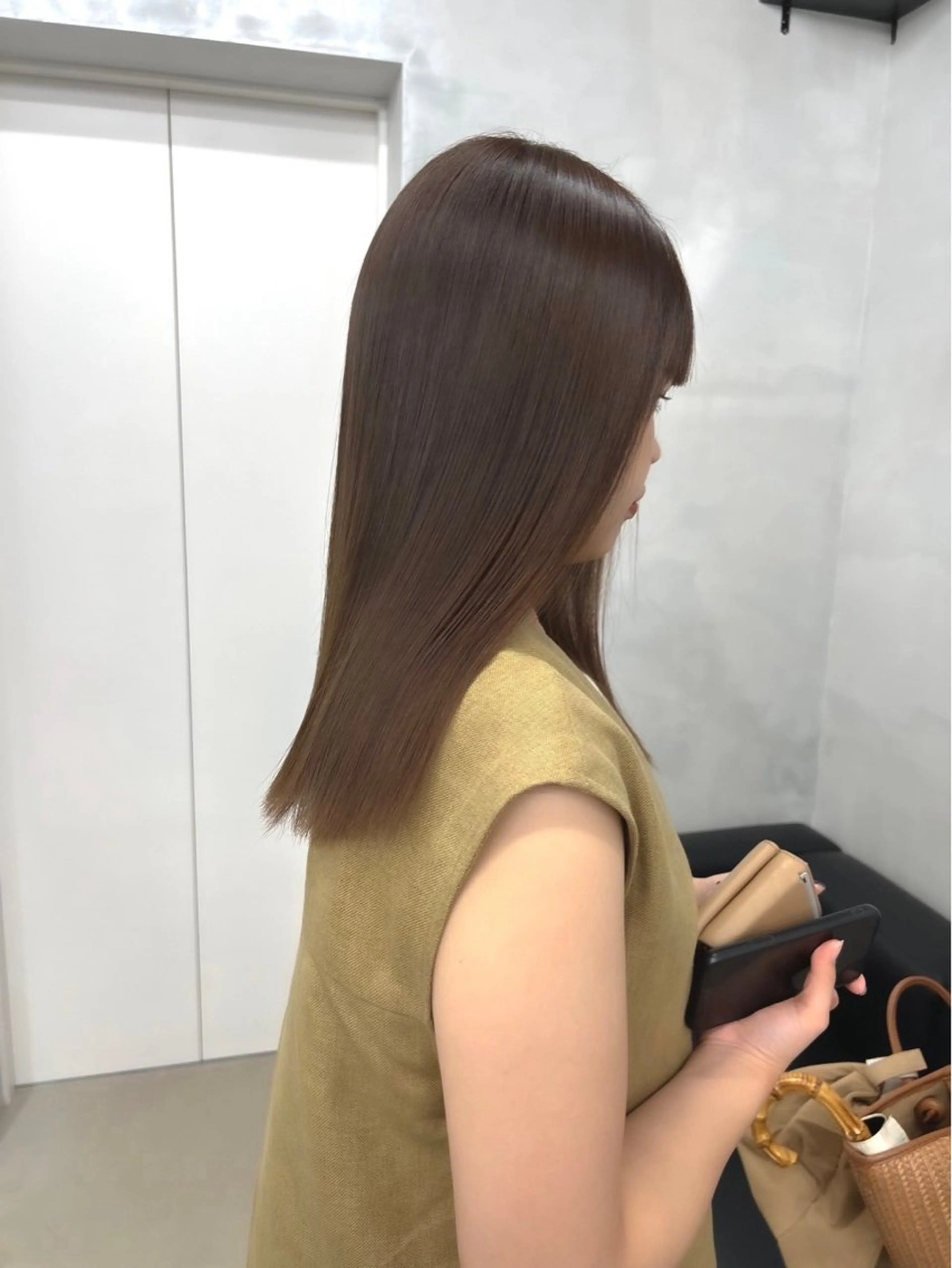 セミロング カラー navile 銀座 角田 龍太のヘアスタイル