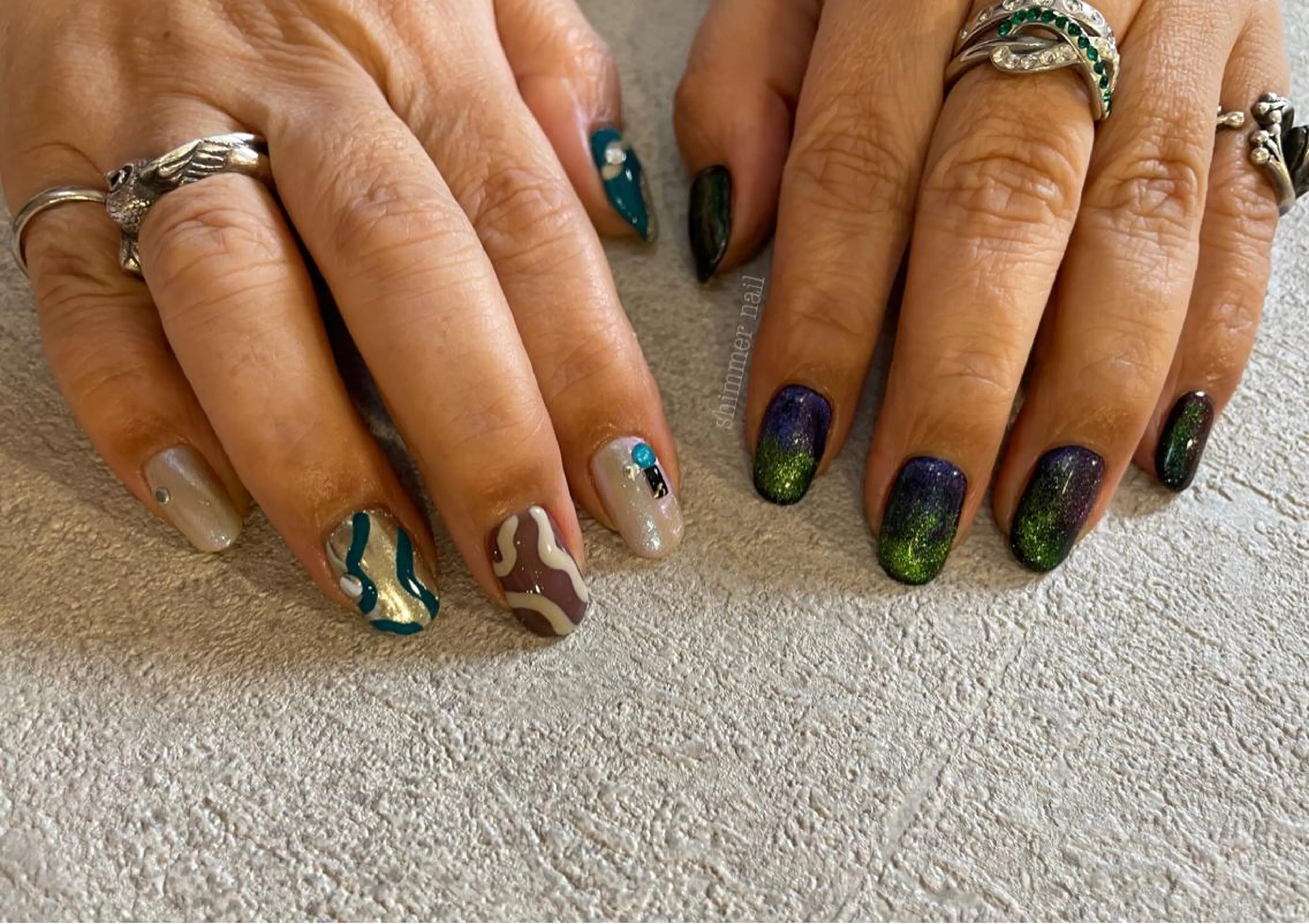 ネイル ハンドネイル Shimmer Nail所属・Shimmer Nail⋆*✩のネイルデザイン