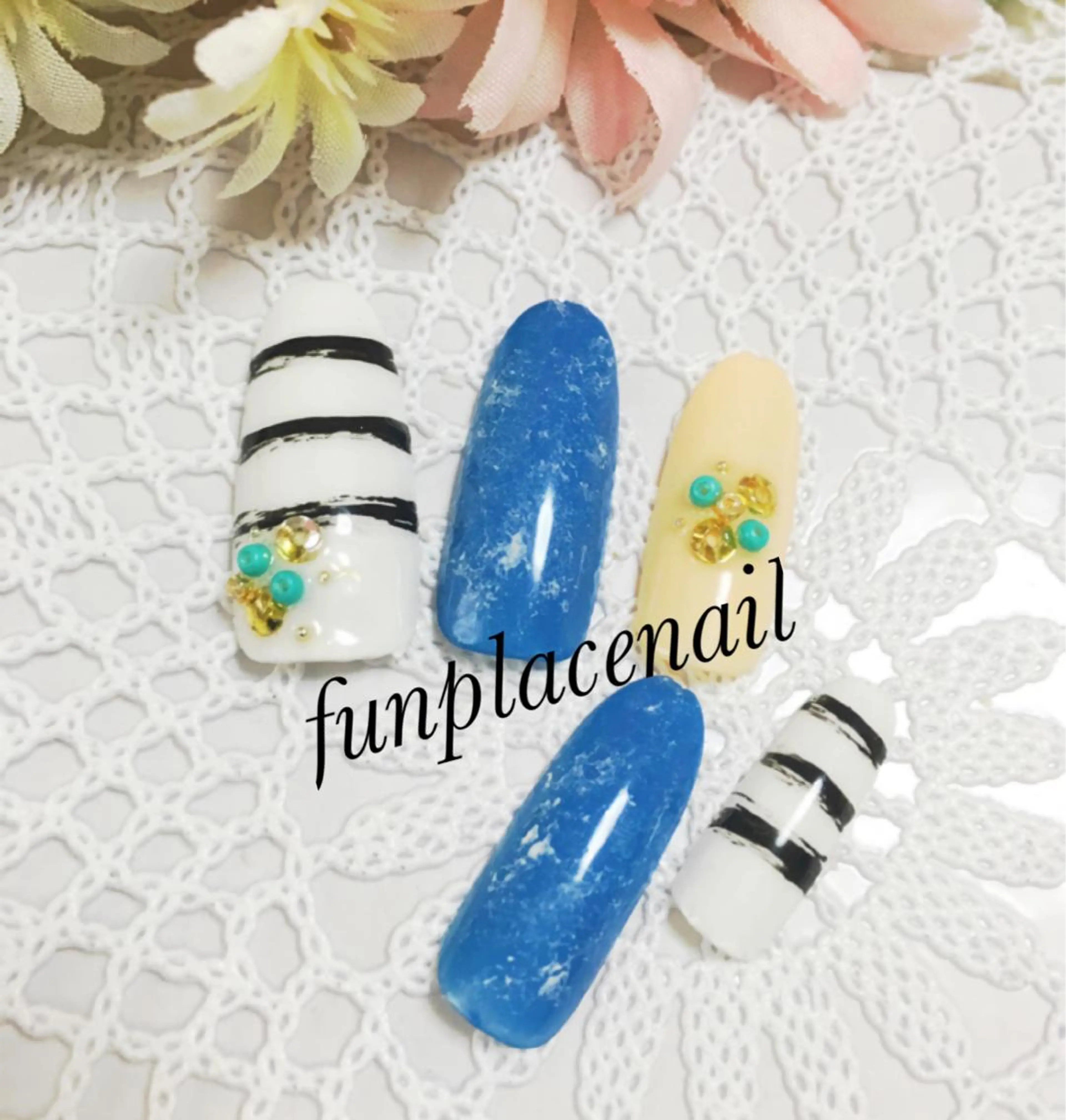 ショート ミディアム セミロング ロング カラー パーマ ヘアアレンジ メンズ キッズ ネイル まつエク nail salon＆school felice所属・フェリーチェ瑞江店 新山のネイルデザイン