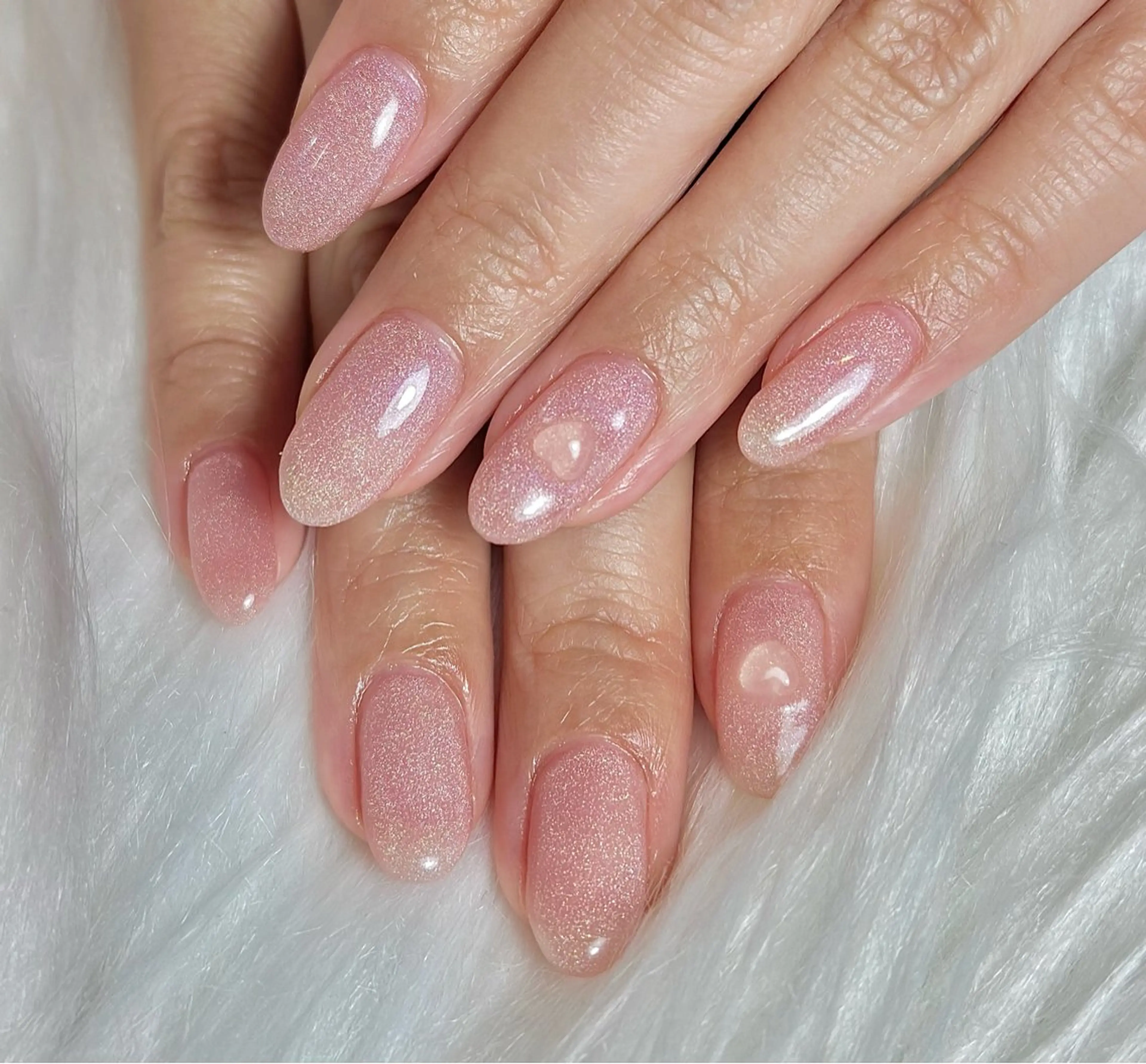 ネイル マグネットネイル ピンク ハンドネイル m_nail所属・O Mayaのネイルデザイン