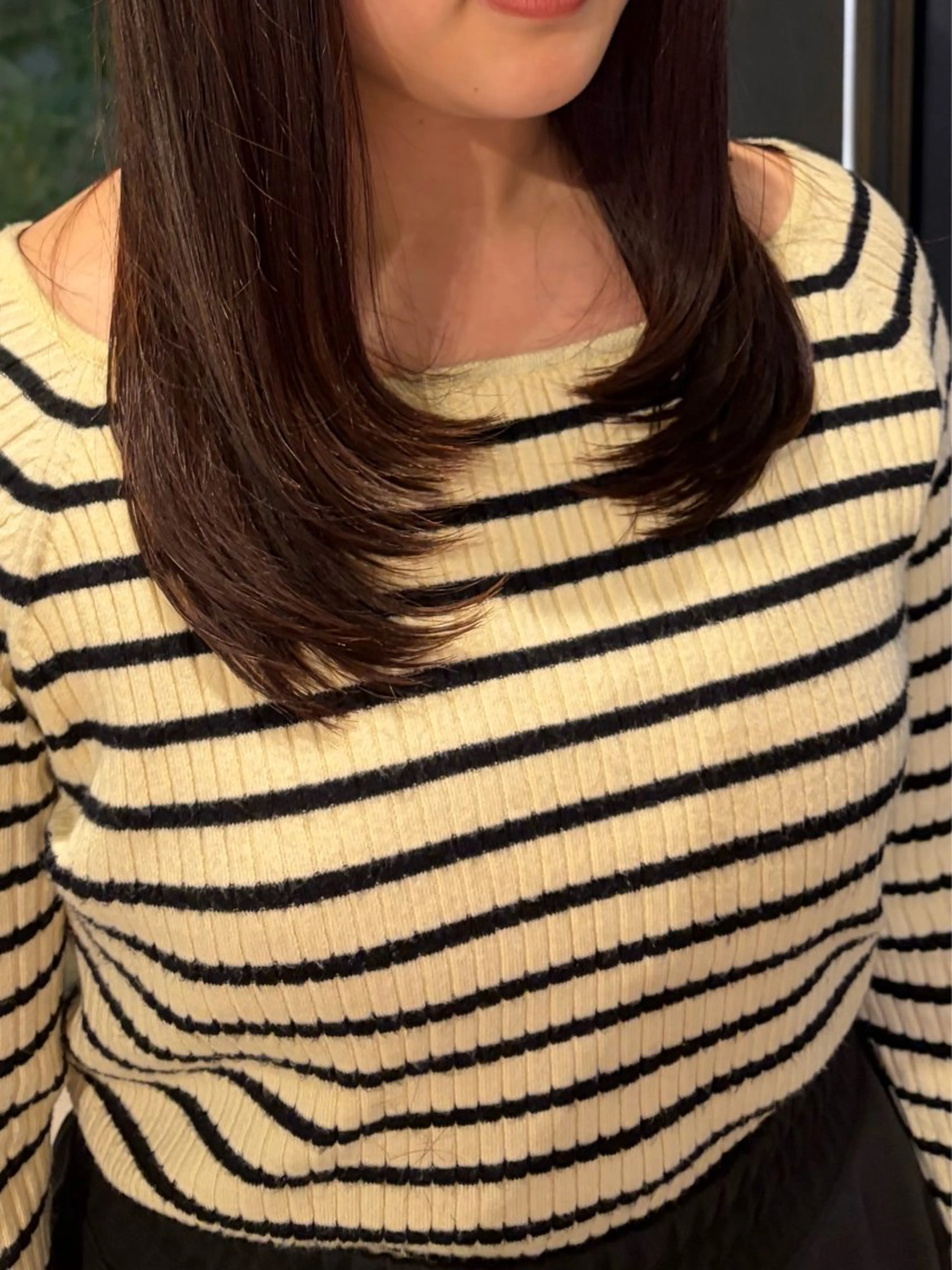 ミディアム 顔まわりレイヤー 顔周りカット レイヤーカット 杉崎 朝佳のヘアスタイル