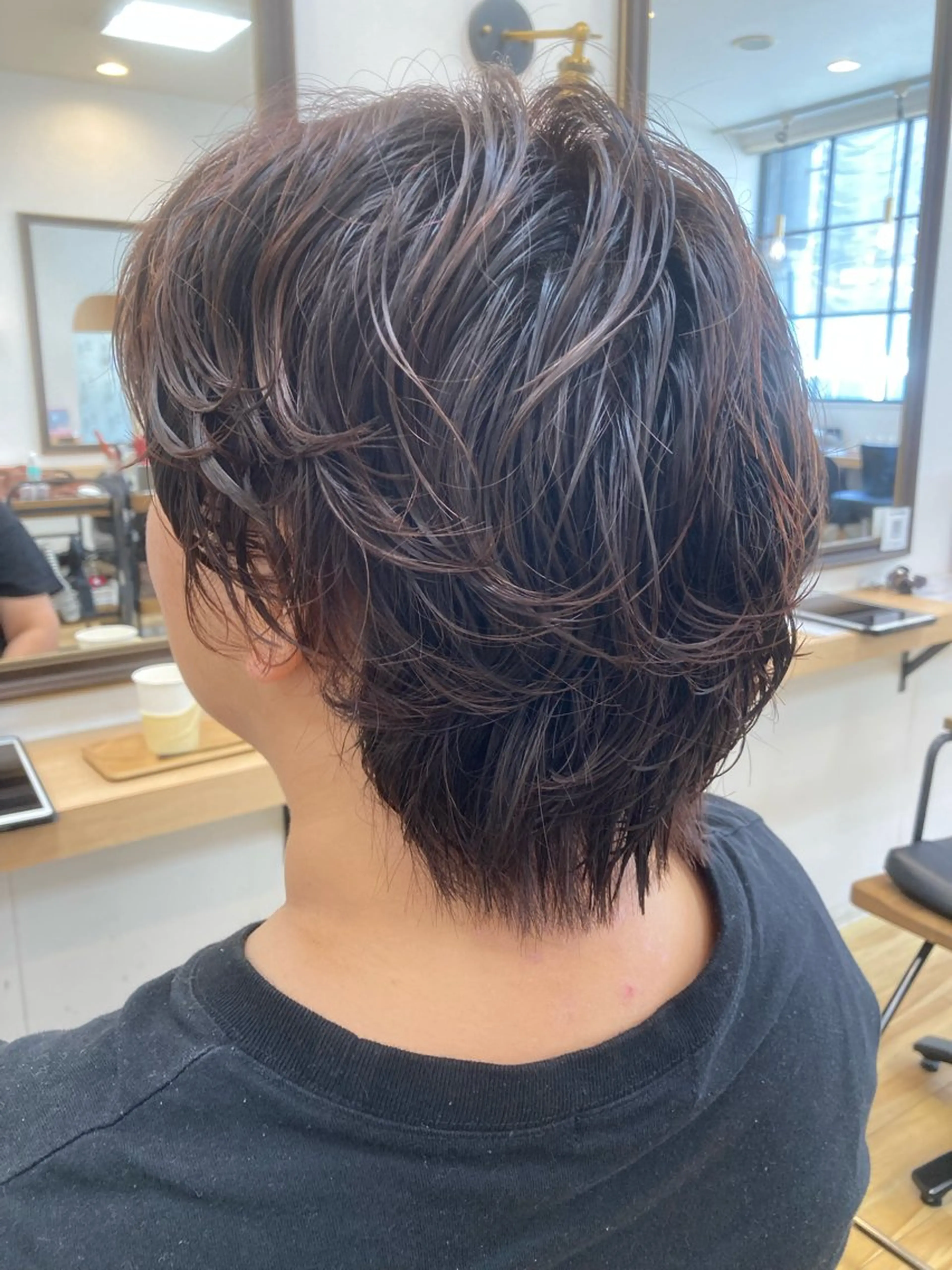 ショート パーマ ショートヘア カット パーマ 大野 まゆのヘアスタイル