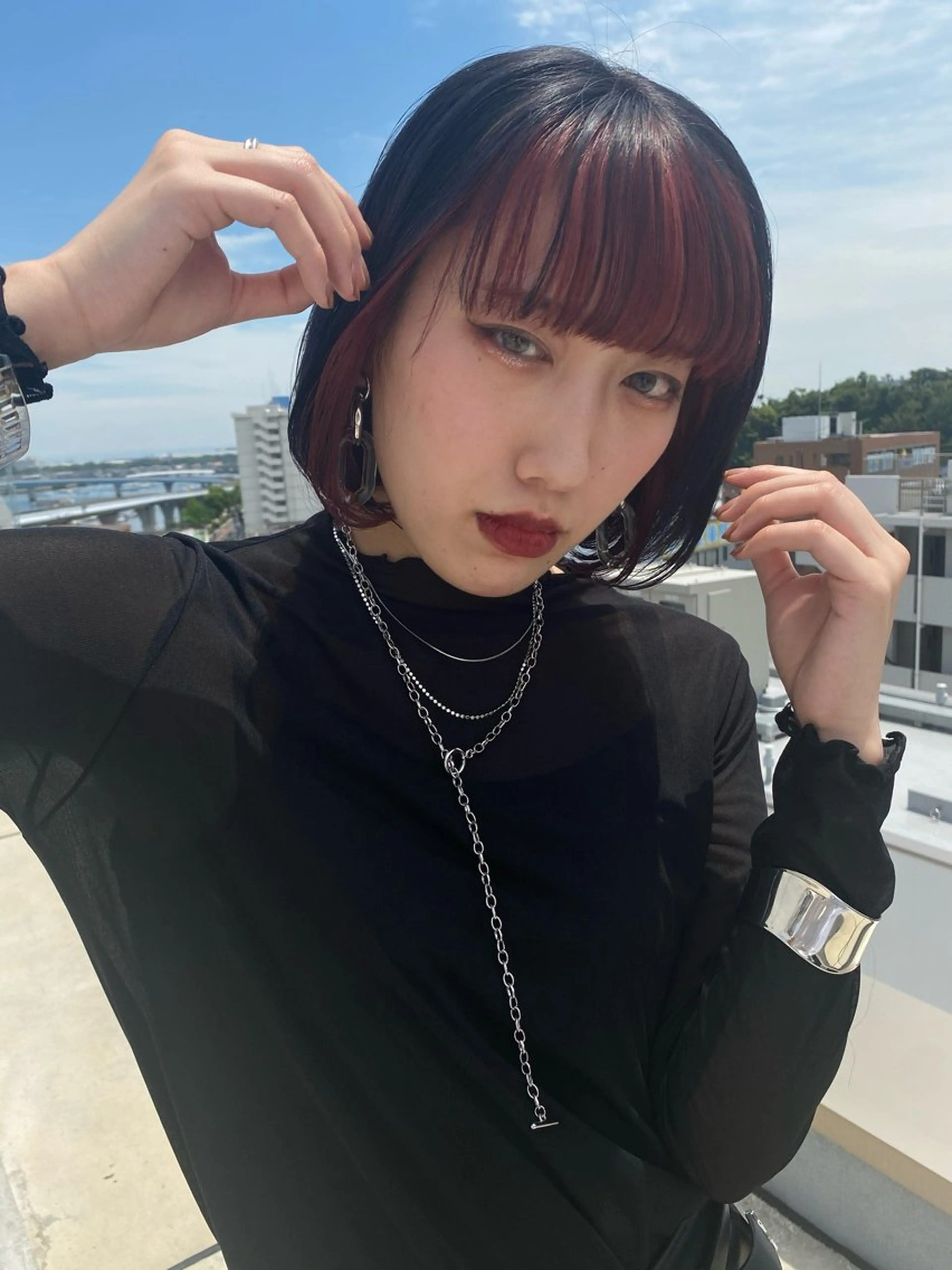 ショート カラー 派手カワ🌈💖 イノウエアヤカのヘアスタイル