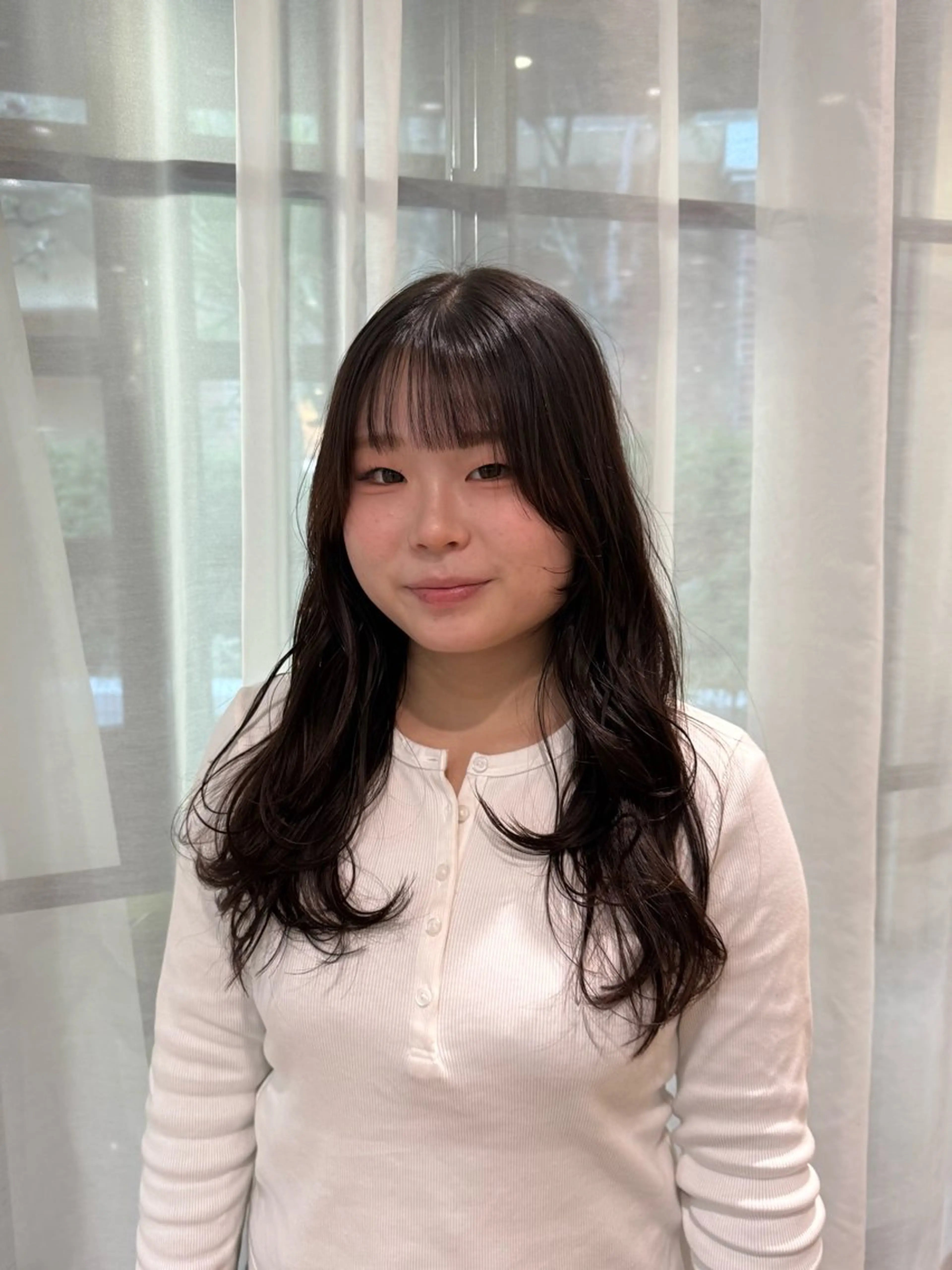 ロング 顔まわりレイヤー レイヤーカット Lumier de mashu所属・nana/ボブ/ レイヤーカットのヘアスタイル