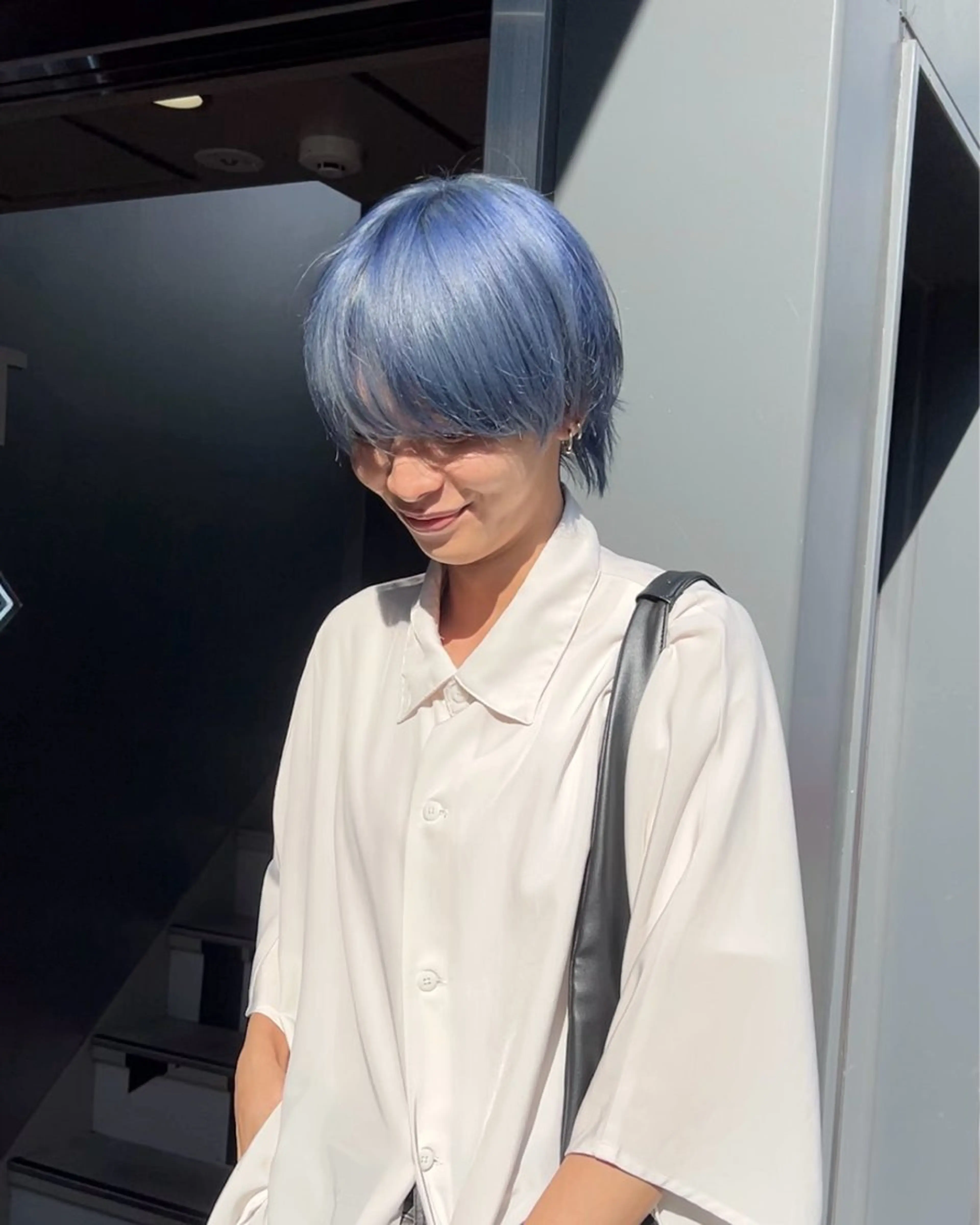 カラー メンズ ブルーカラー ヘアカラー トリートメント ヘアセット 韓国風艶カラー 🇰🇷🩶/REIのヘアスタイル