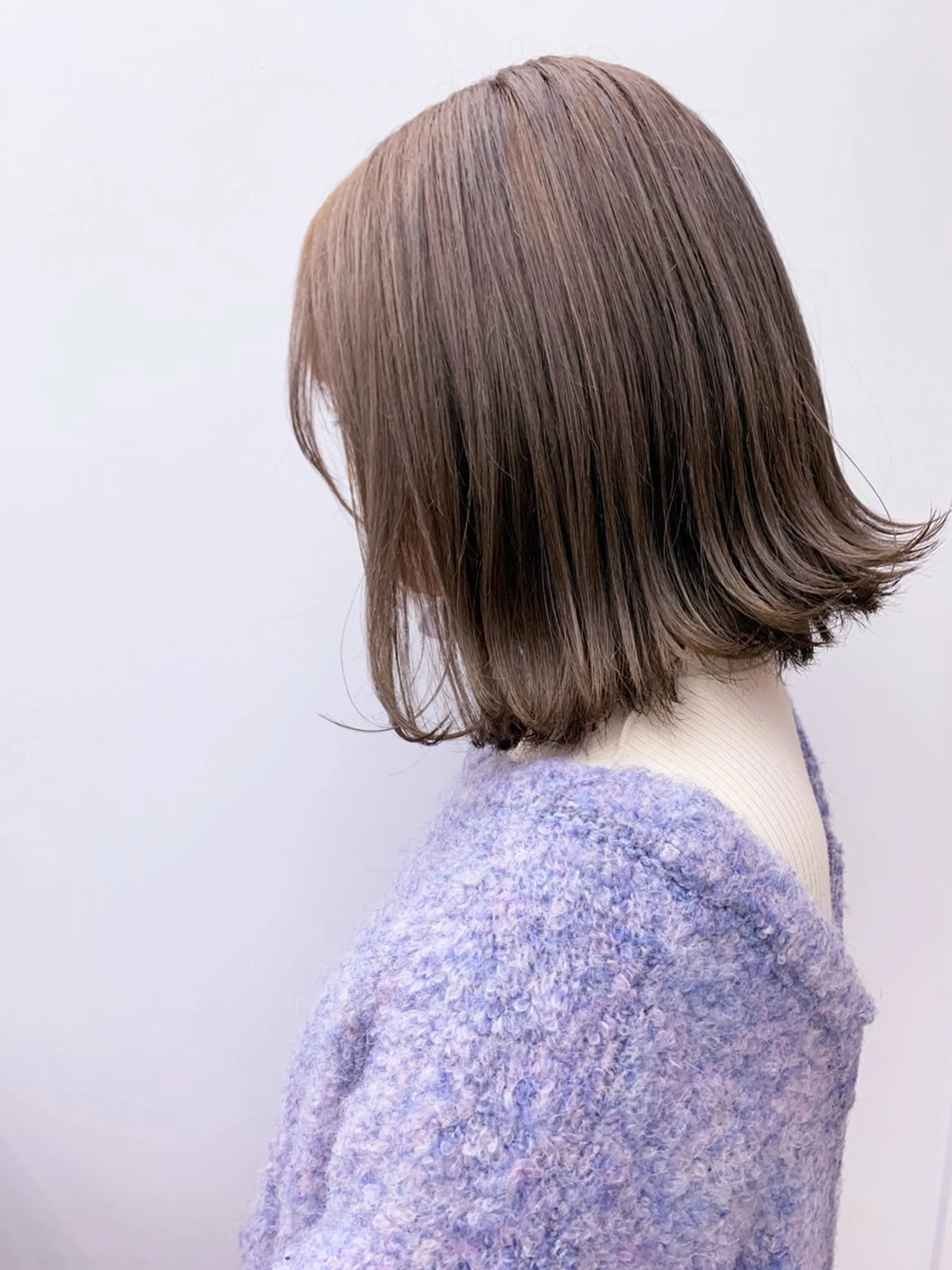 ミディアム カット ヘアカラー トリートメント newi 所沢のヘアスタイル