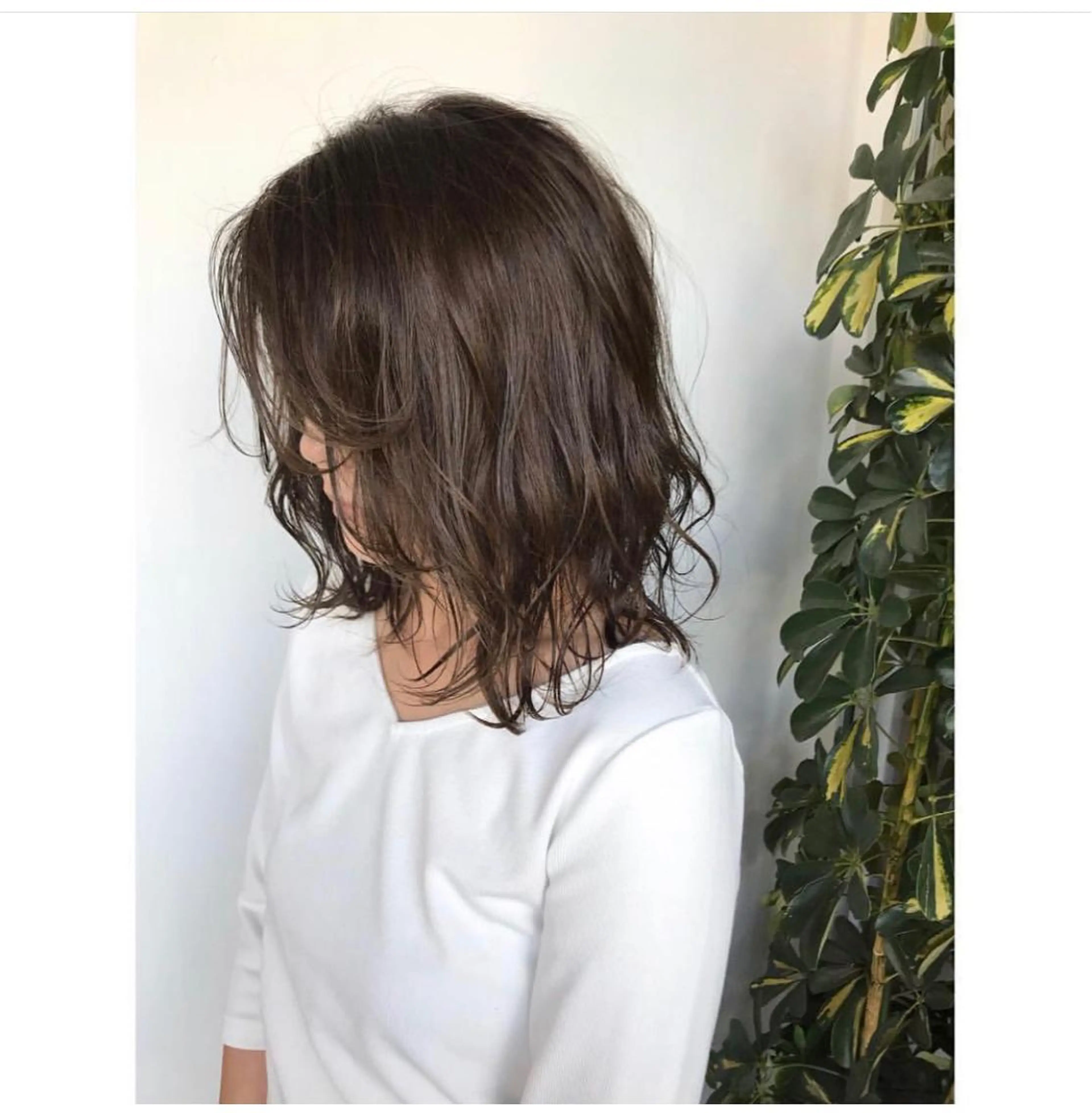 ミディアム カラー ブラウンカラー 船津 佳奈美のヘアスタイル