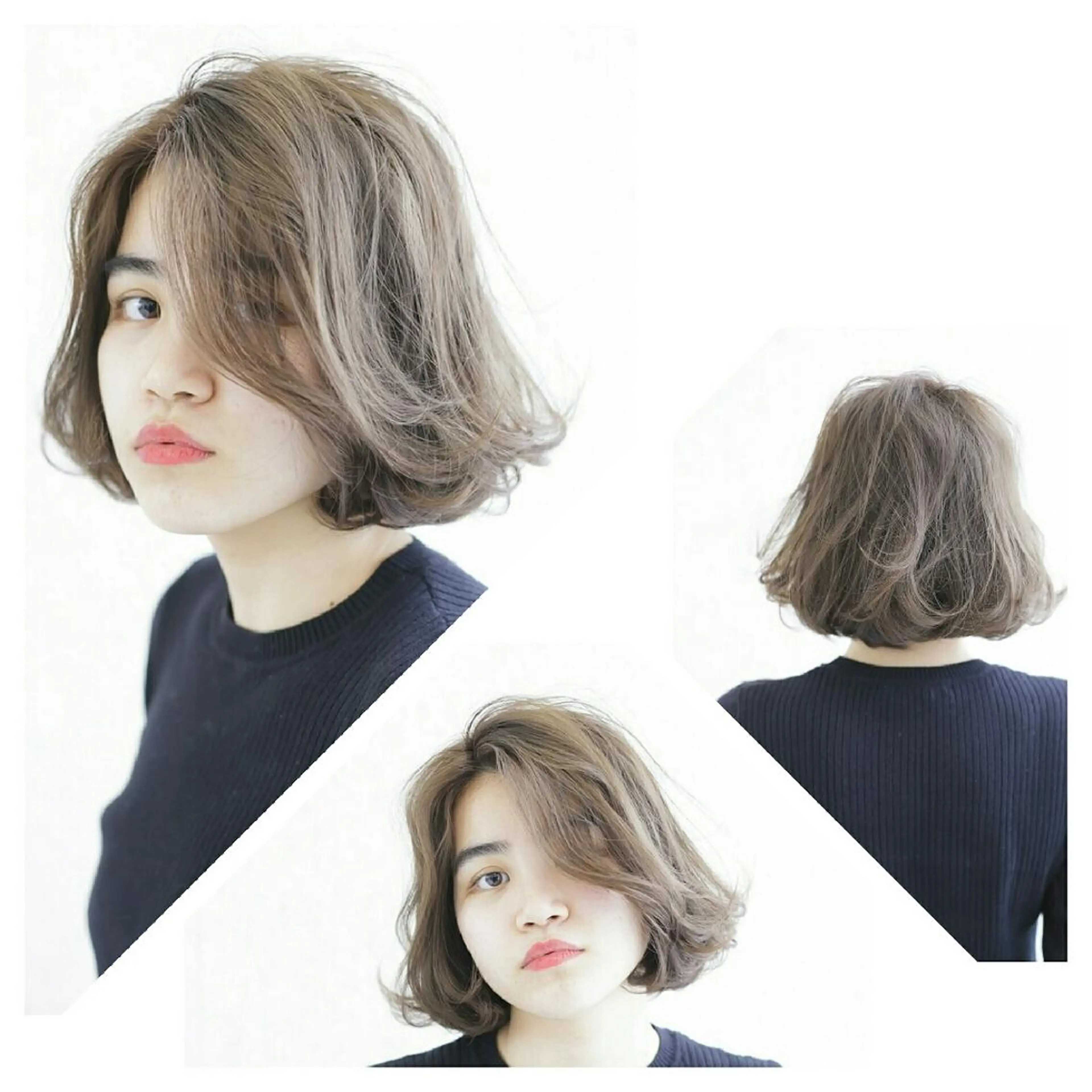ミディアム カラー ボブ takk design labのヘアスタイル
