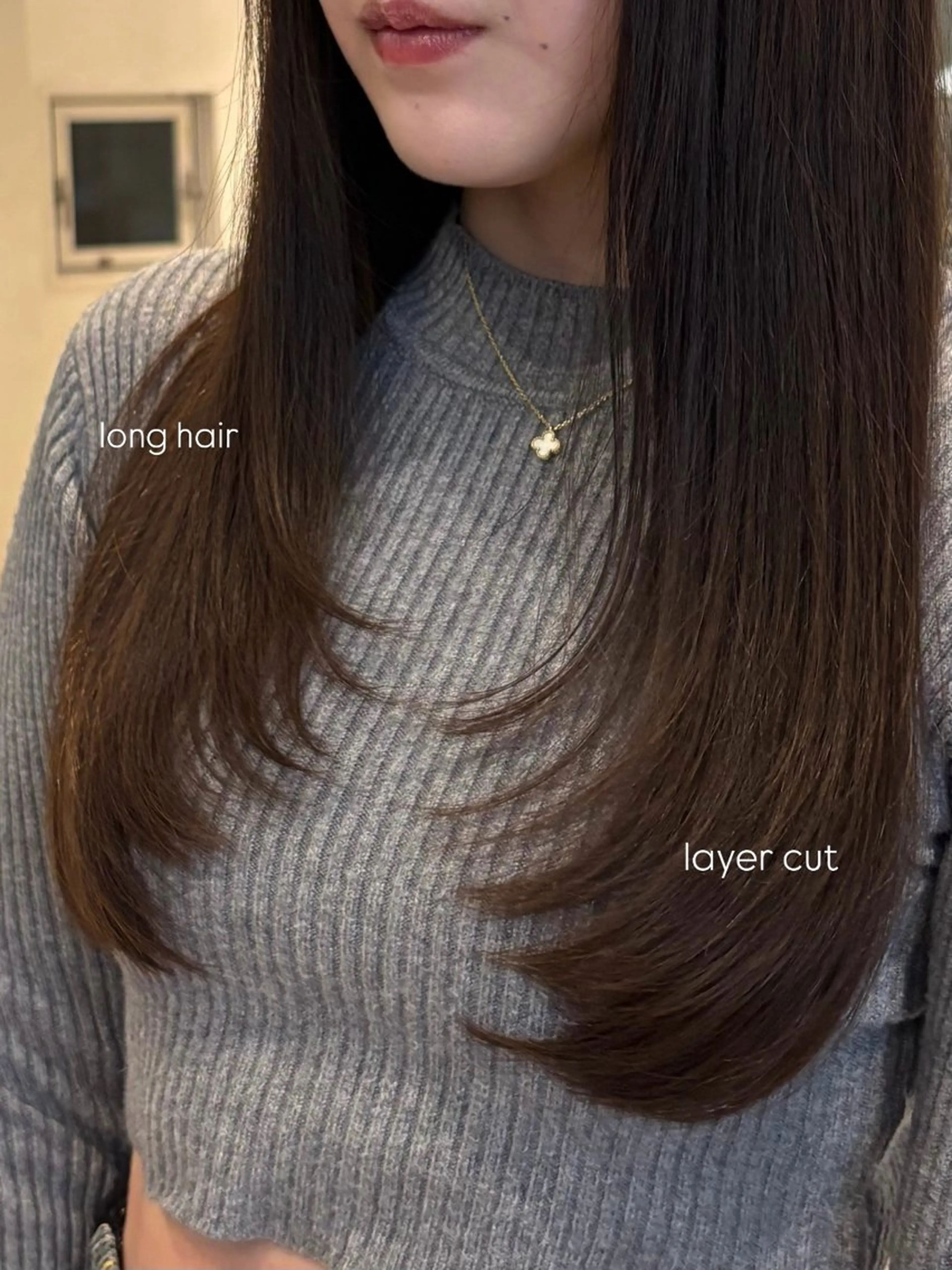 ロング ロングレイヤー レイヤーカット ロング カット 西田 美侑/カットモデルのヘアスタイル