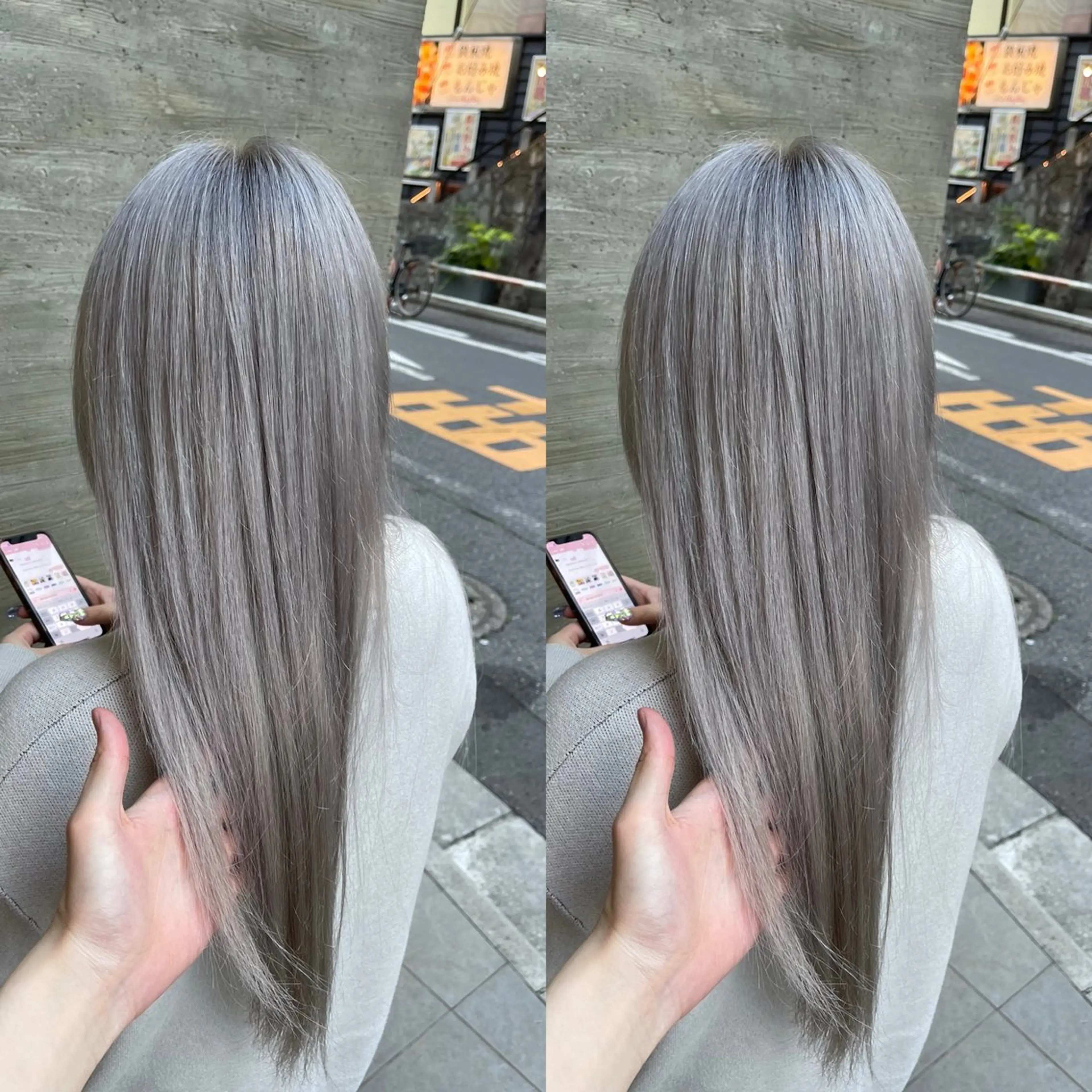 ロング カラー ブリーチ ケアブリーチ デザインカラー イヤリングカラー ハイトーンカラー カット ヘアカラー トリートメント オージュアソムリエ DAIKI⭐️のヘアスタイル