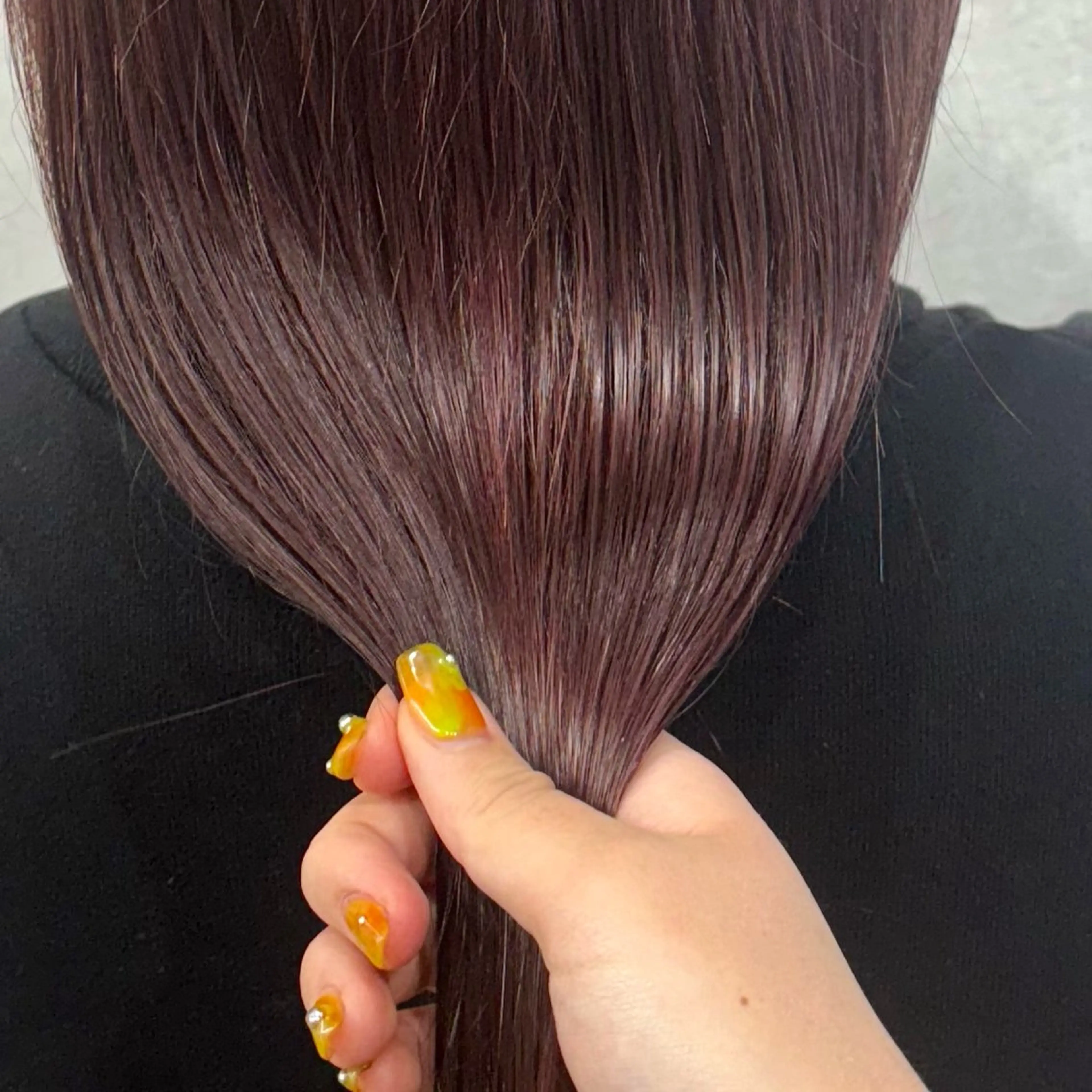 セミロング カラー 髪質改善/縮毛矯正/ 暖色カラー🎀🪞のヘアスタイル