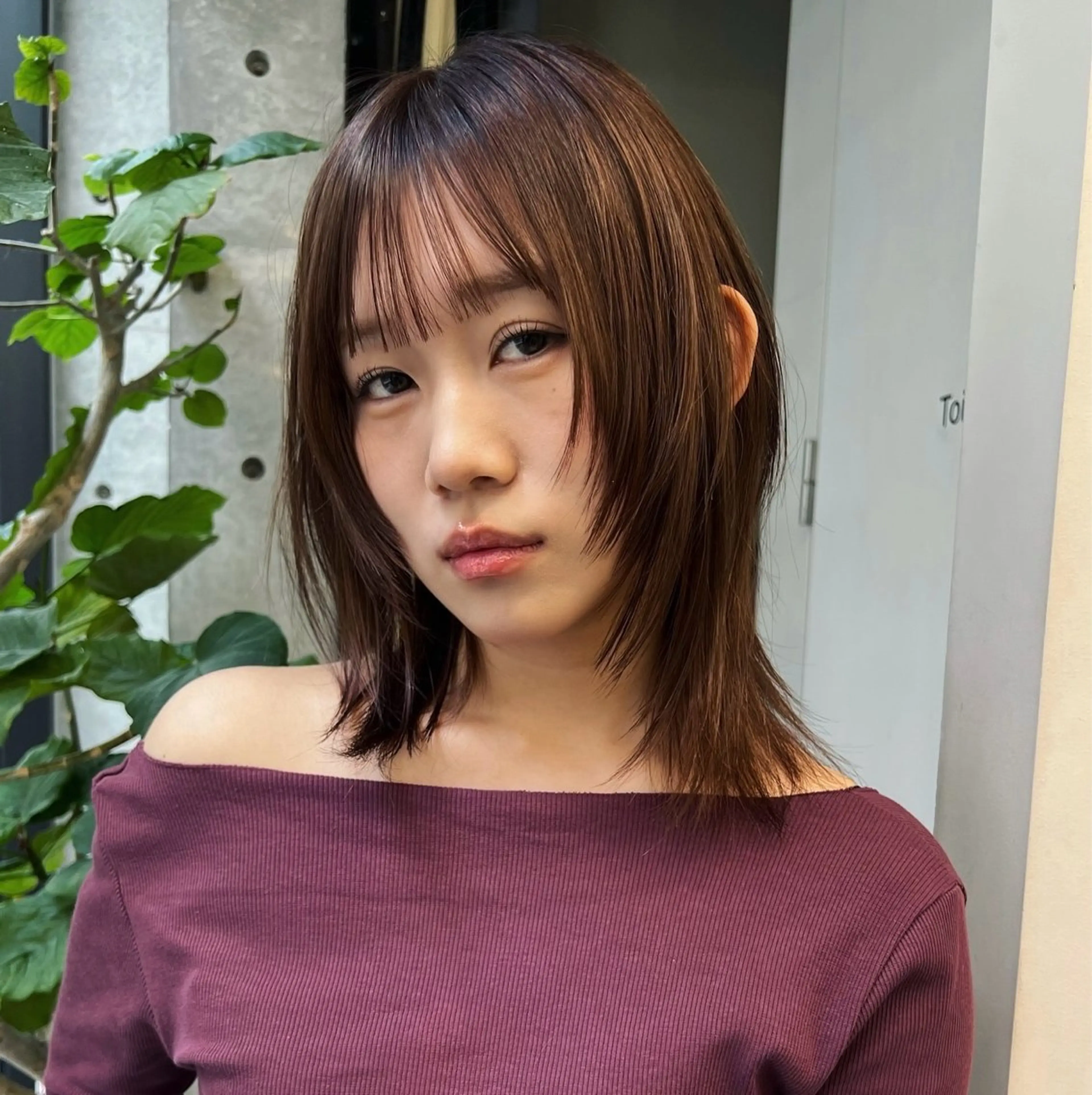 ミディアム カラー カット ヘアカラー ハッシュカット カシマハヤトのヘアスタイル