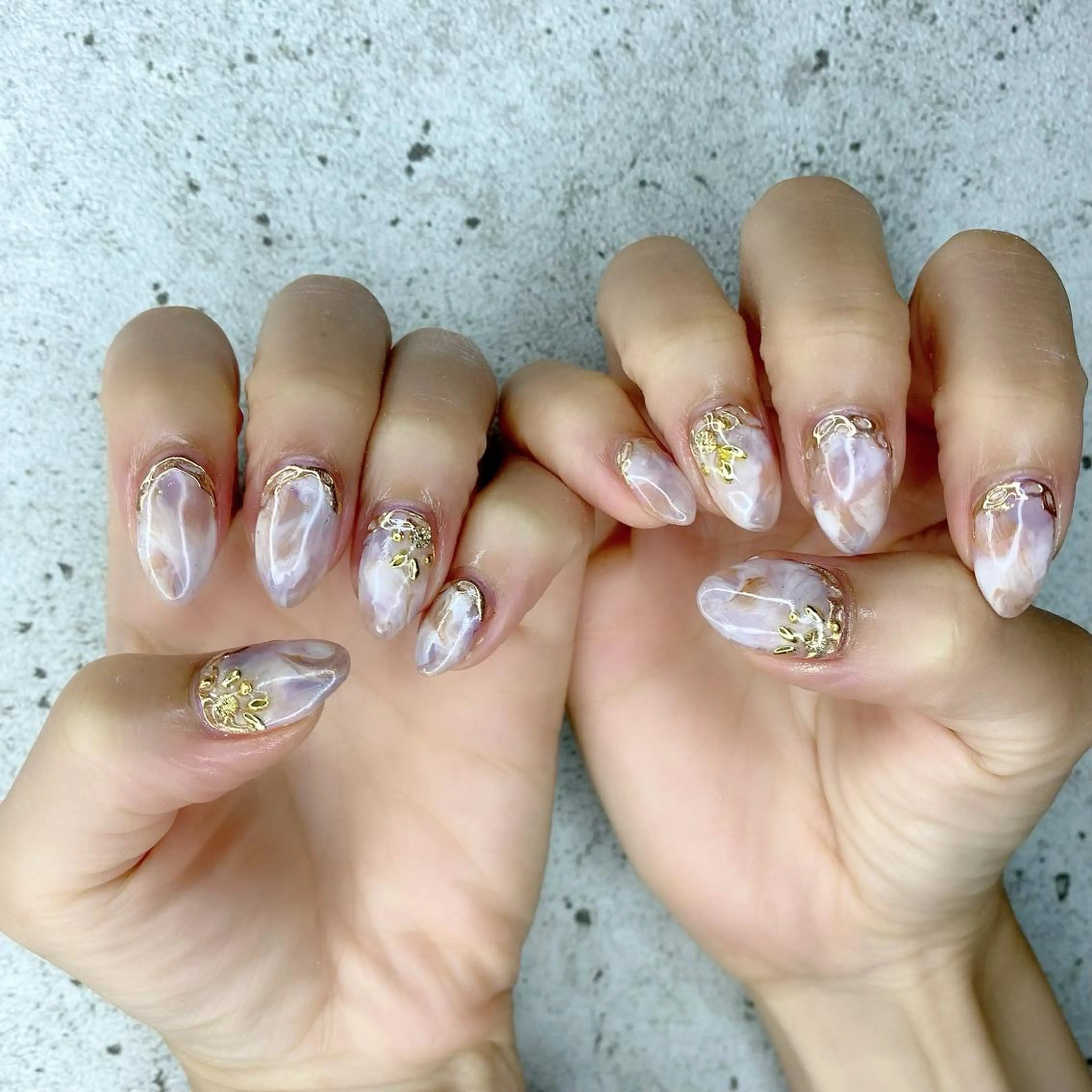 ネイル アートネイル 大理石ネイル(マーブル) 夏ネイル Salon Ｋのネイルデザイン