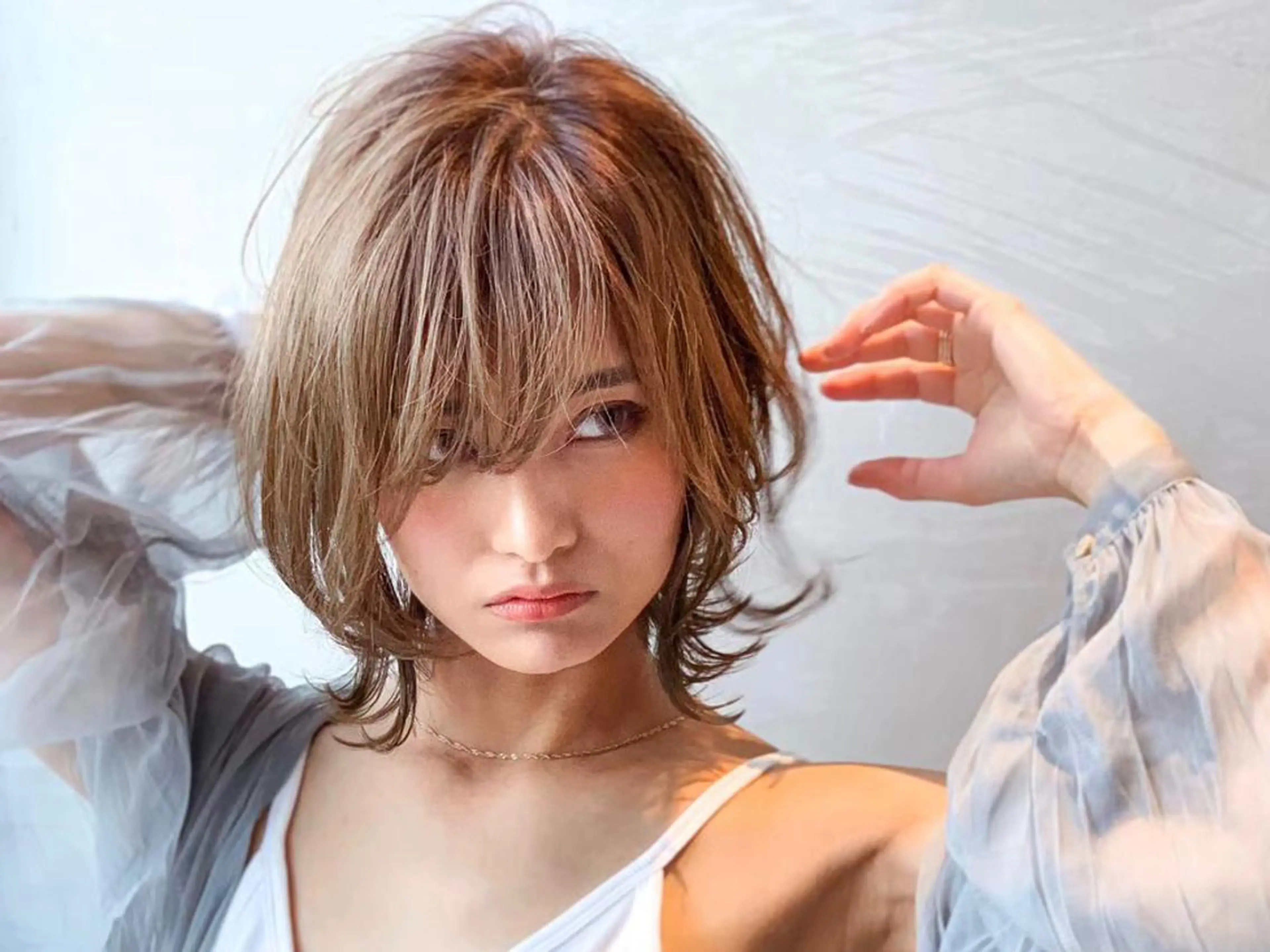 ミディアム カラー カット ヘアカラー トリートメント 🉐レイヤー/塩見 弘樹🉐渋谷のヘアスタイル