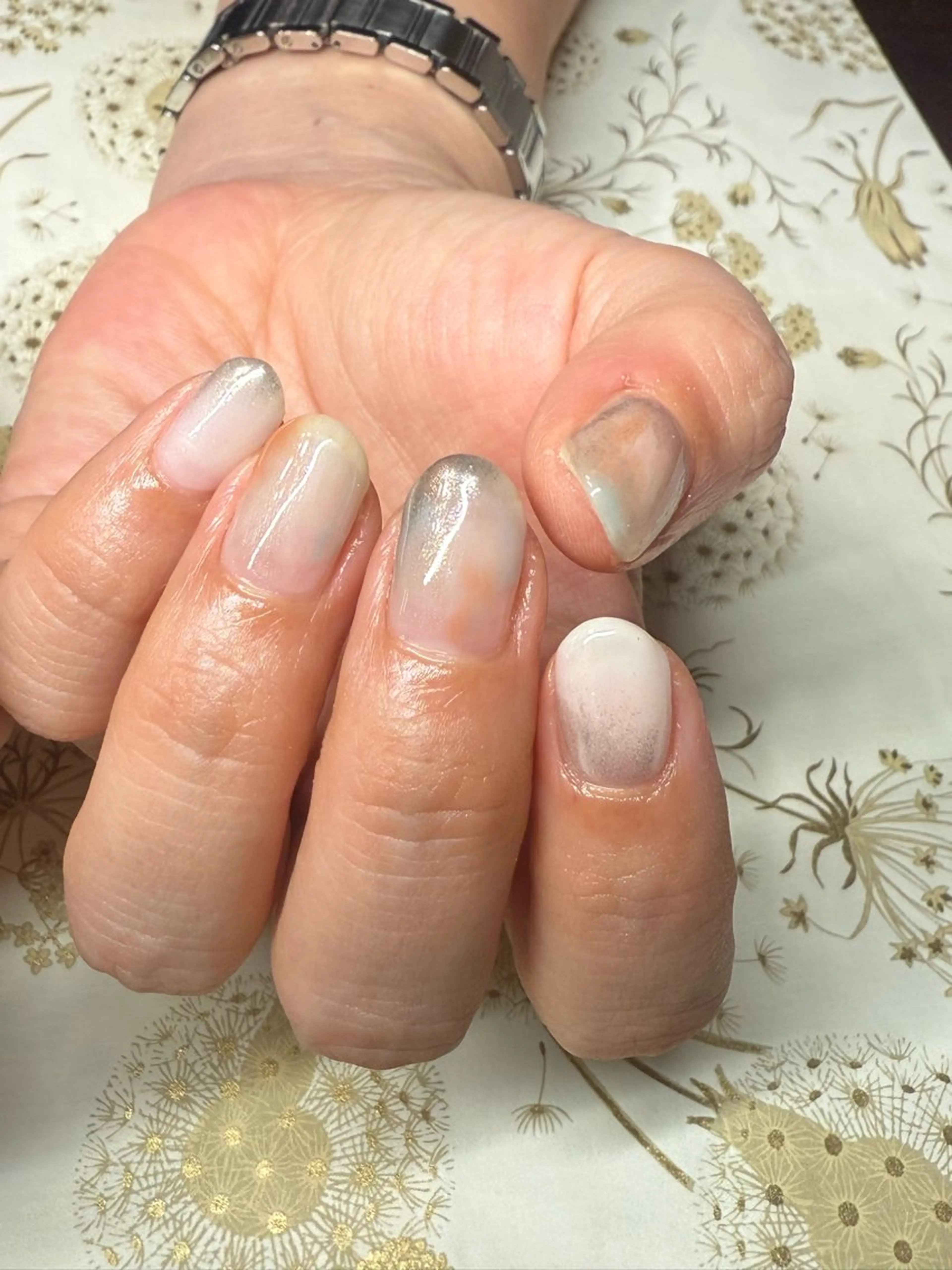 ネイル ニュアンスネイル 冬ネイル ハンドネイル miel nailのネイルデザイン