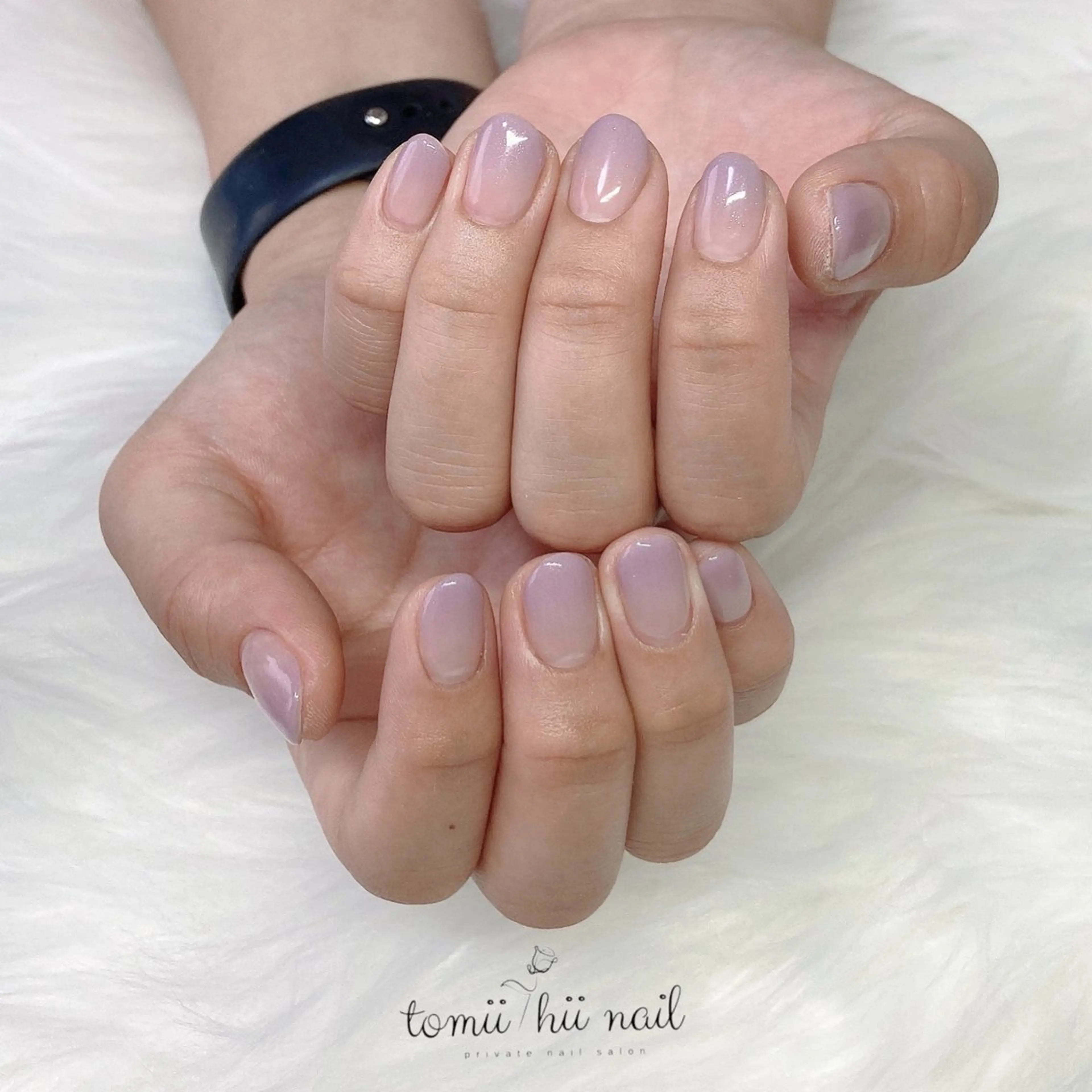 ネイル グラデーション パープル シンプルネイル ハンドネイル tomii-hii -nailのネイルデザイン