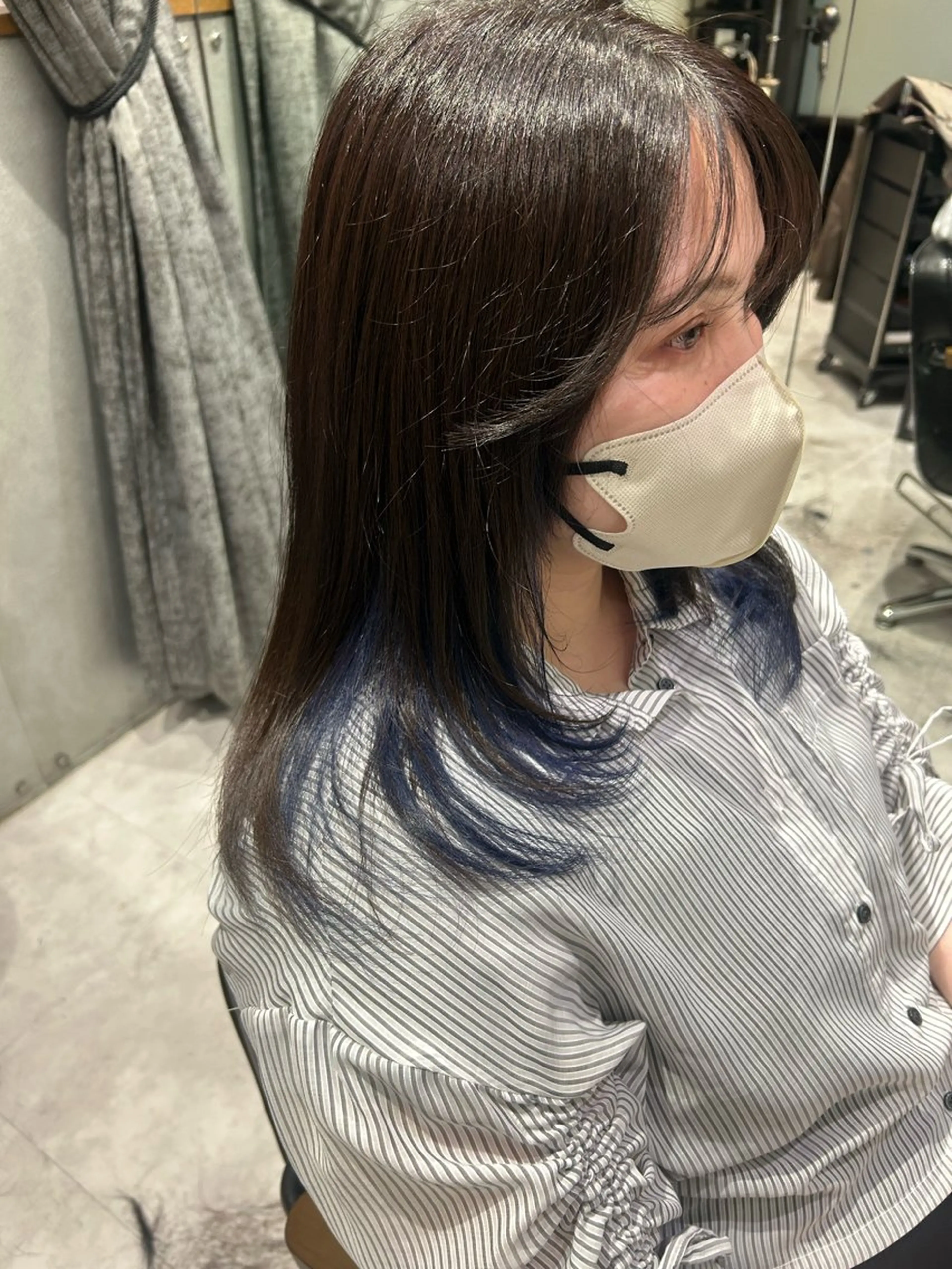ミディアム カラー ブリーチ レイヤーカット カット ヘアカラー トリートメント simon🩷半田 カットブリーチモデルのヘアスタイル