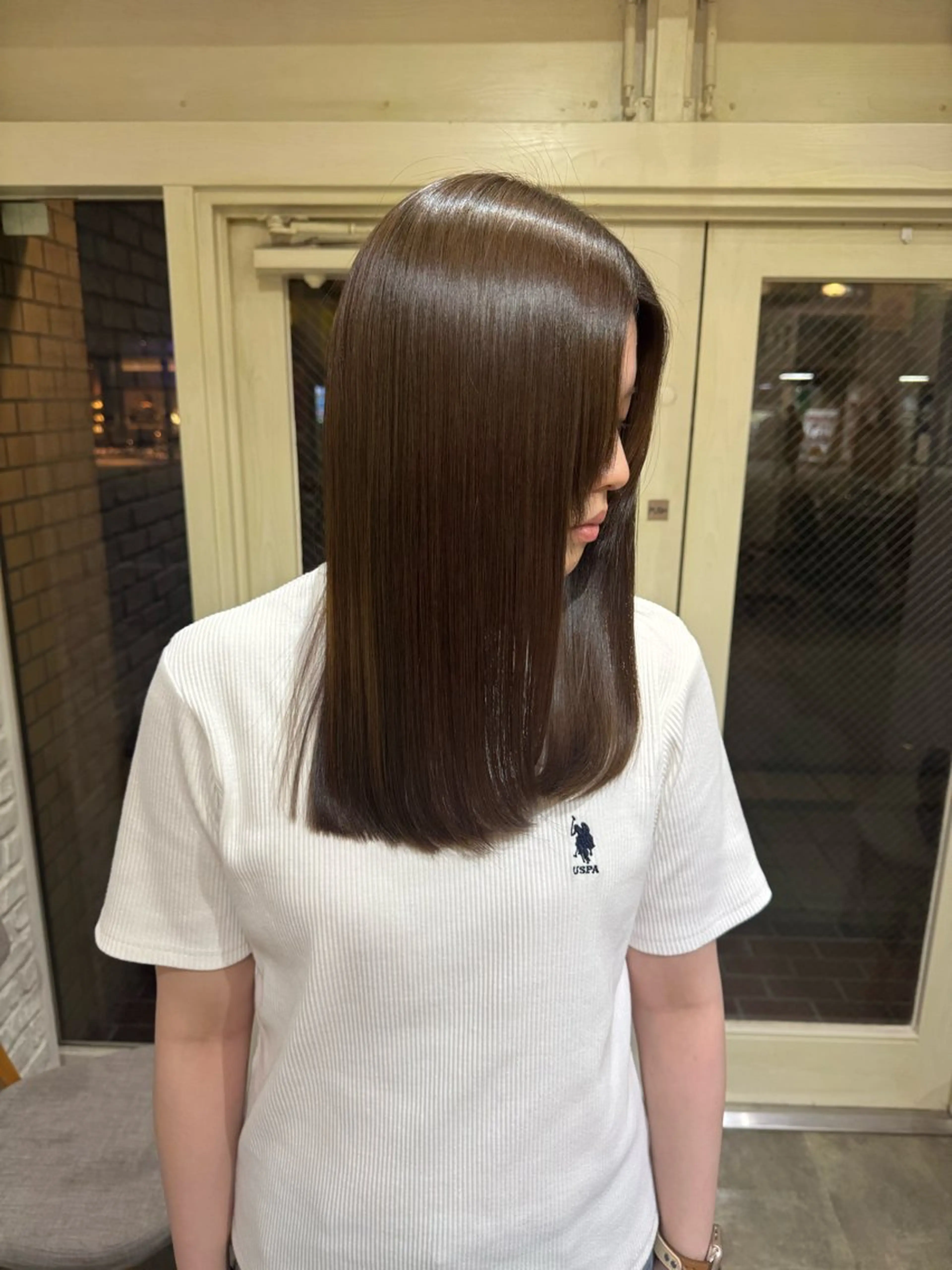セミロング トリートメント 阿部 ことみのヘアスタイル
