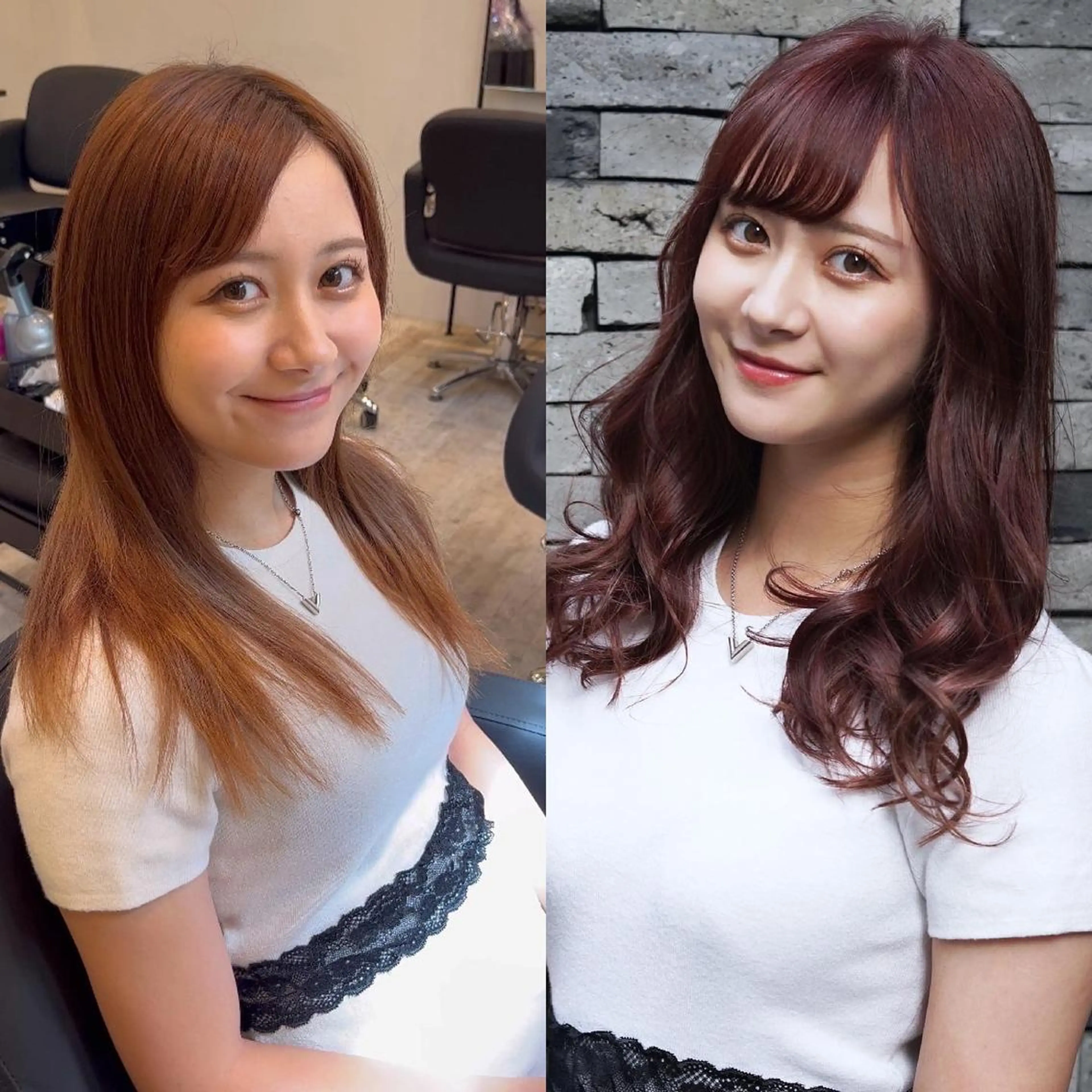 ミディアム くせ毛 エギョモリ 顔まわりレイヤー タンバルモリ ヨシンモリ カット ヘアカラー トリートメント 韓国レイヤー×透明感 髪質改善　武田涼のヘアスタイル