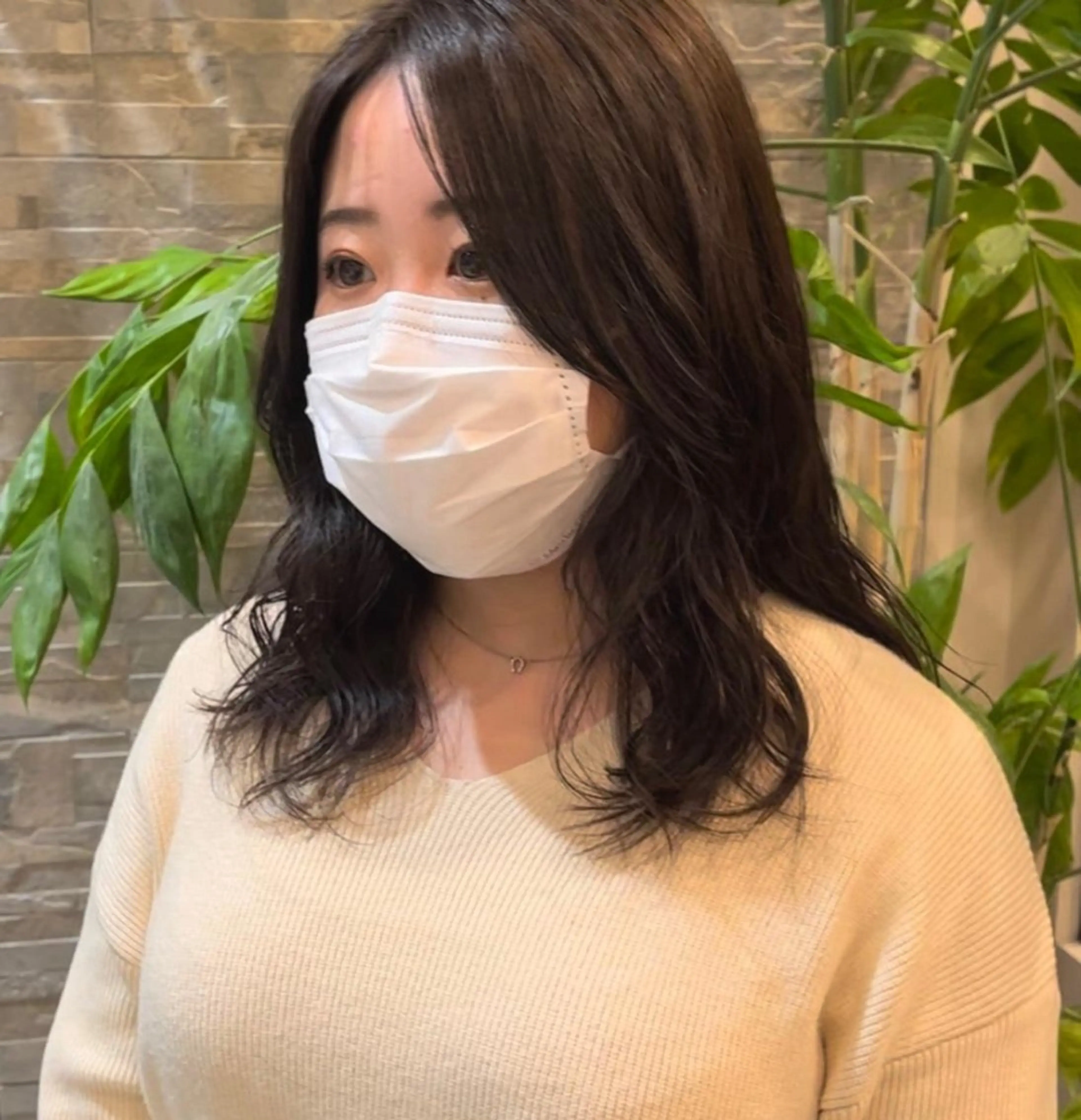 ミディアム 梅田美容室　山本 歩夢のヘアスタイル