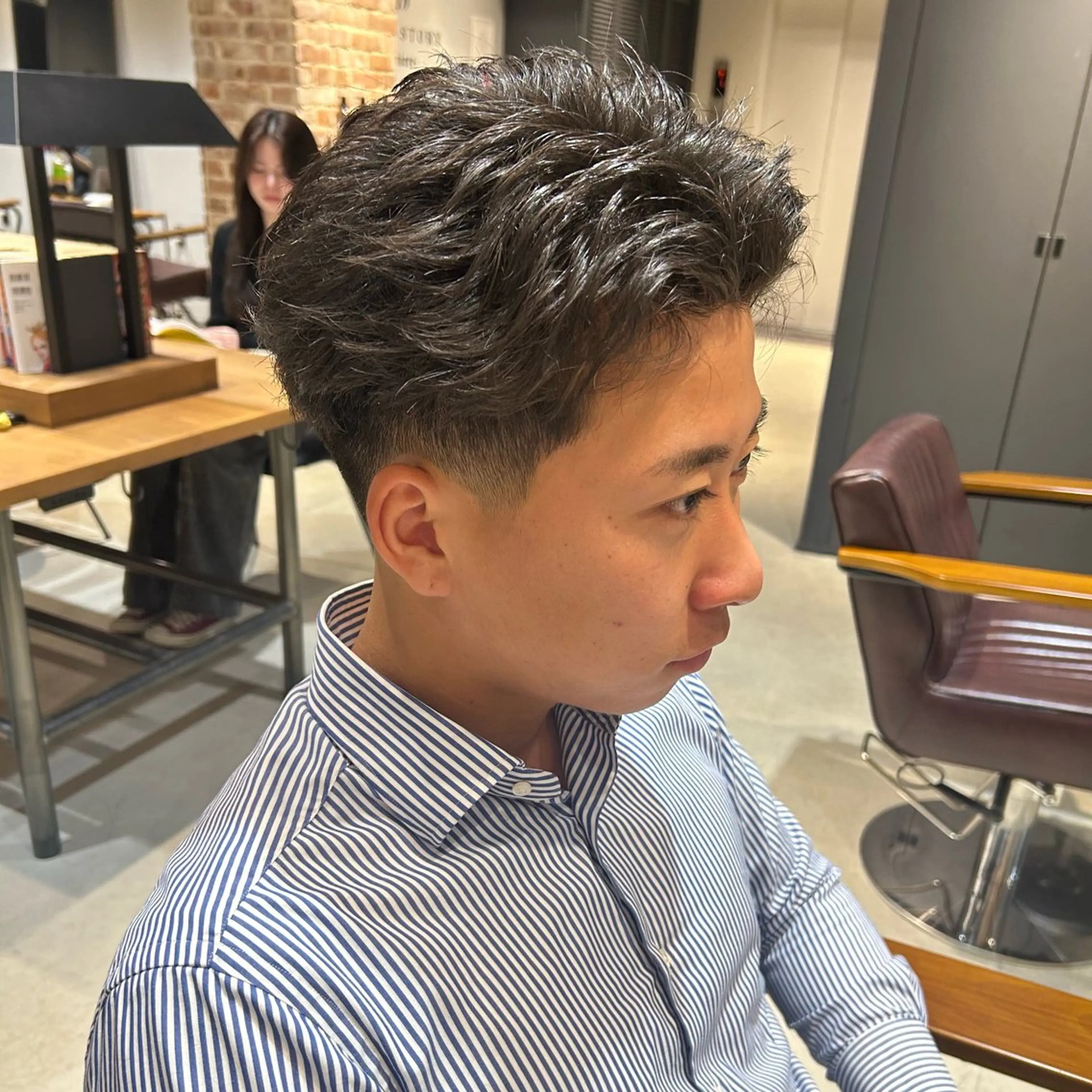 パーマ メンズ カット パーマ 安達 脩人のヘアスタイル