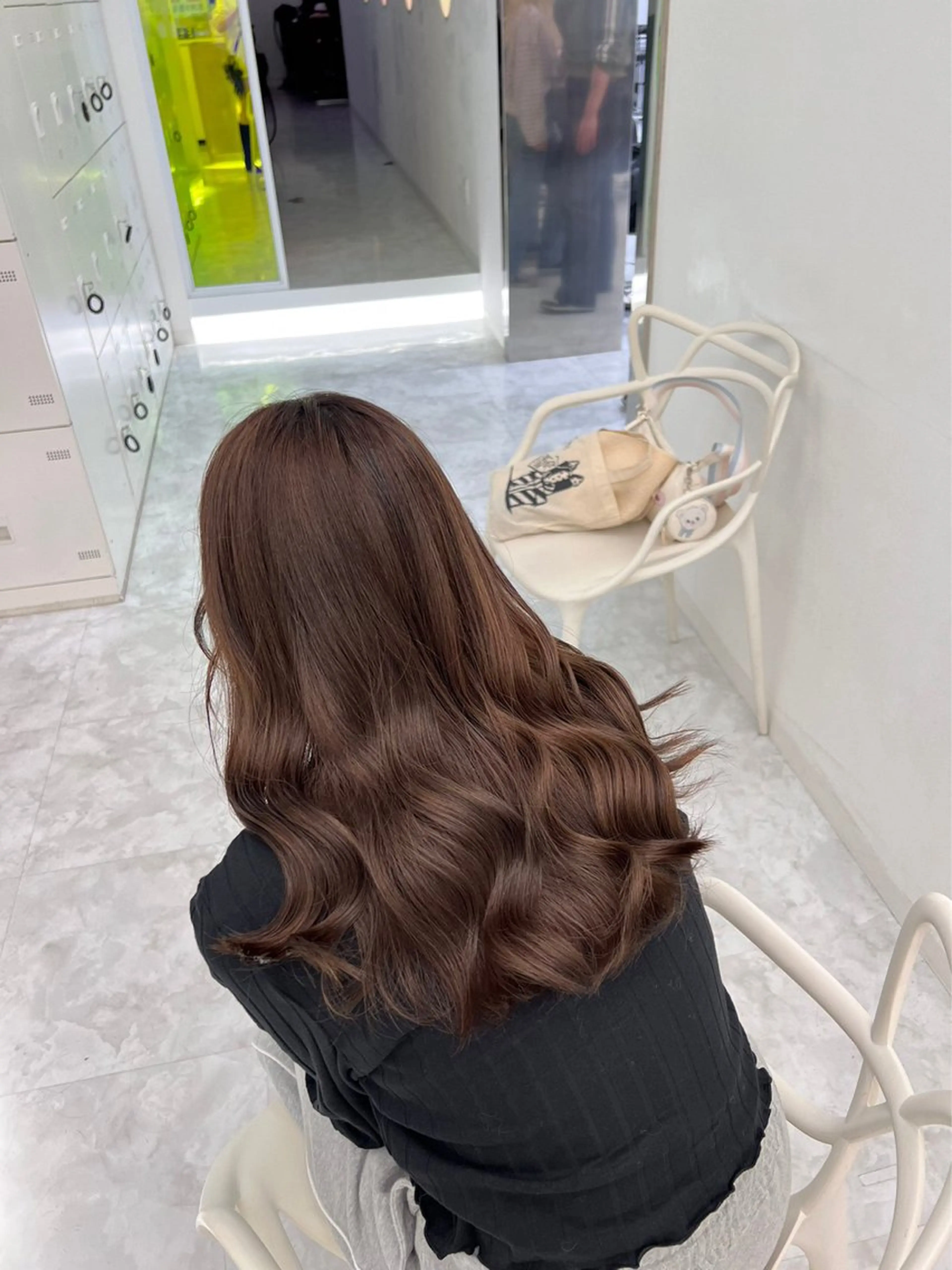 セミロング 上品な透明感カラー 寒色＆暖色ヘア💗のヘアスタイル