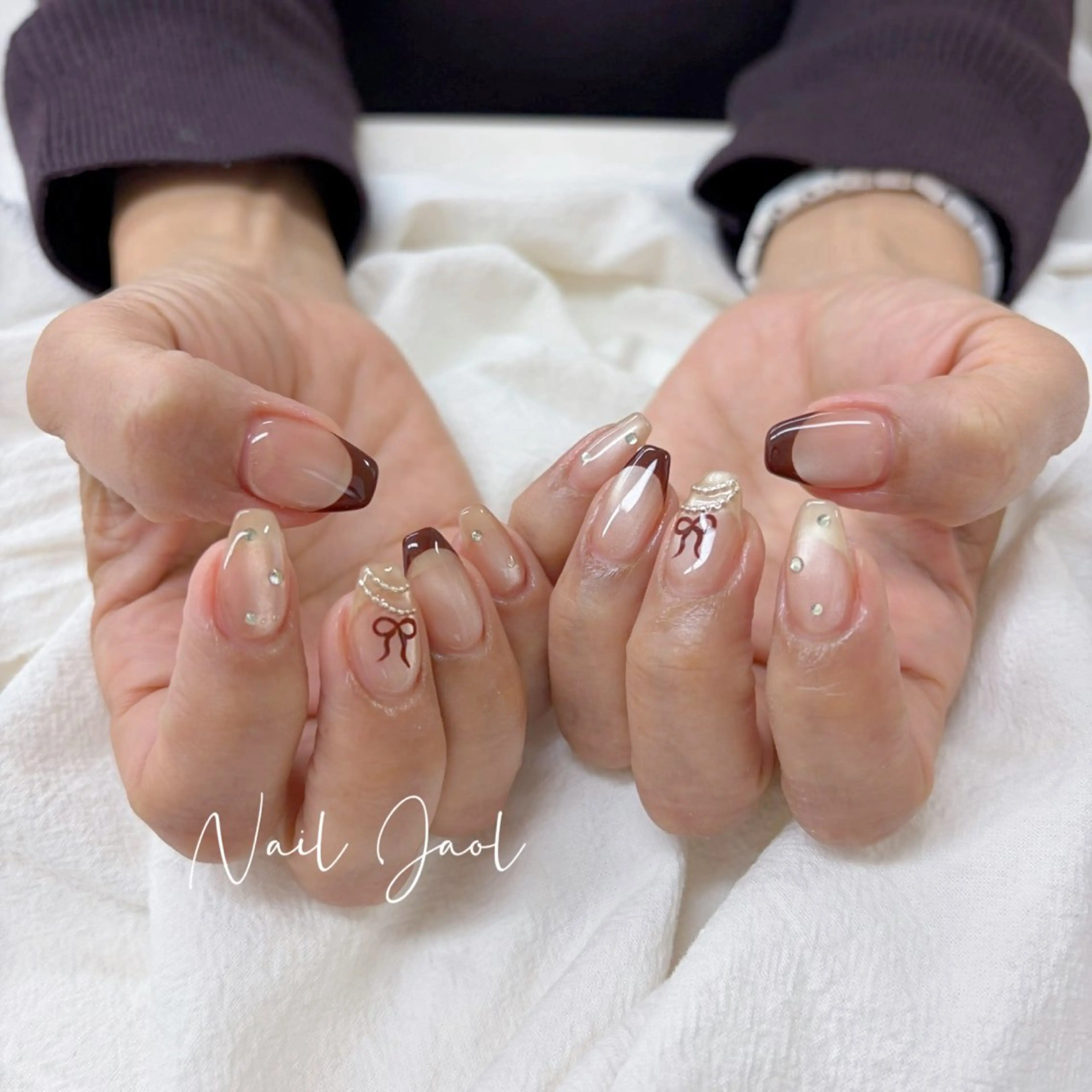 セミロング 韓国風ヘア ハンドネイル nail jaol池袋店所属・ネイルJaol 池袋のネイルデザイン