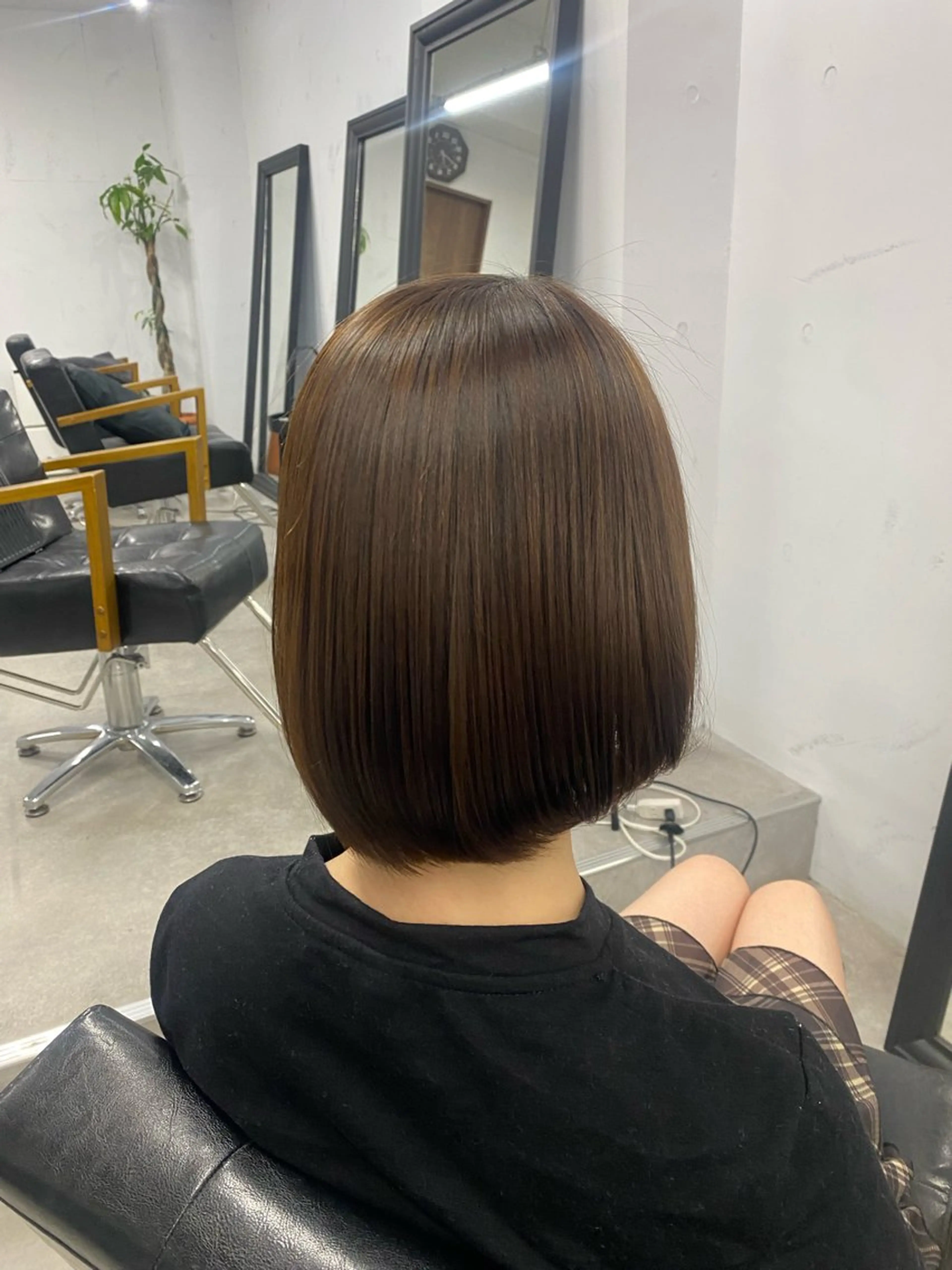 ミディアム 縮毛矯正 トリートメント 太田 すず香のヘアスタイル