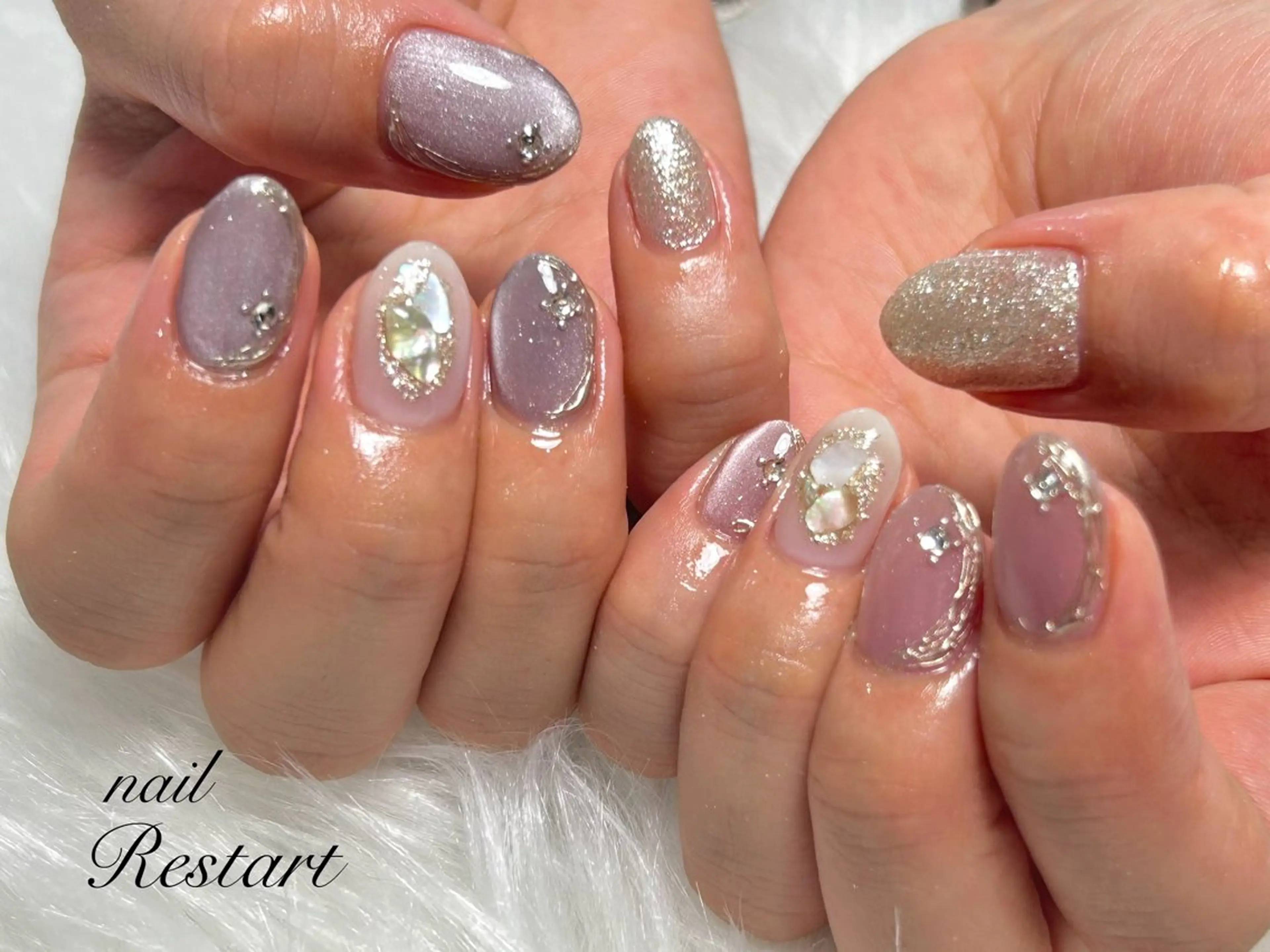 ショート ハンドネイル nail Restart所属・Restart YURIのネイルデザイン