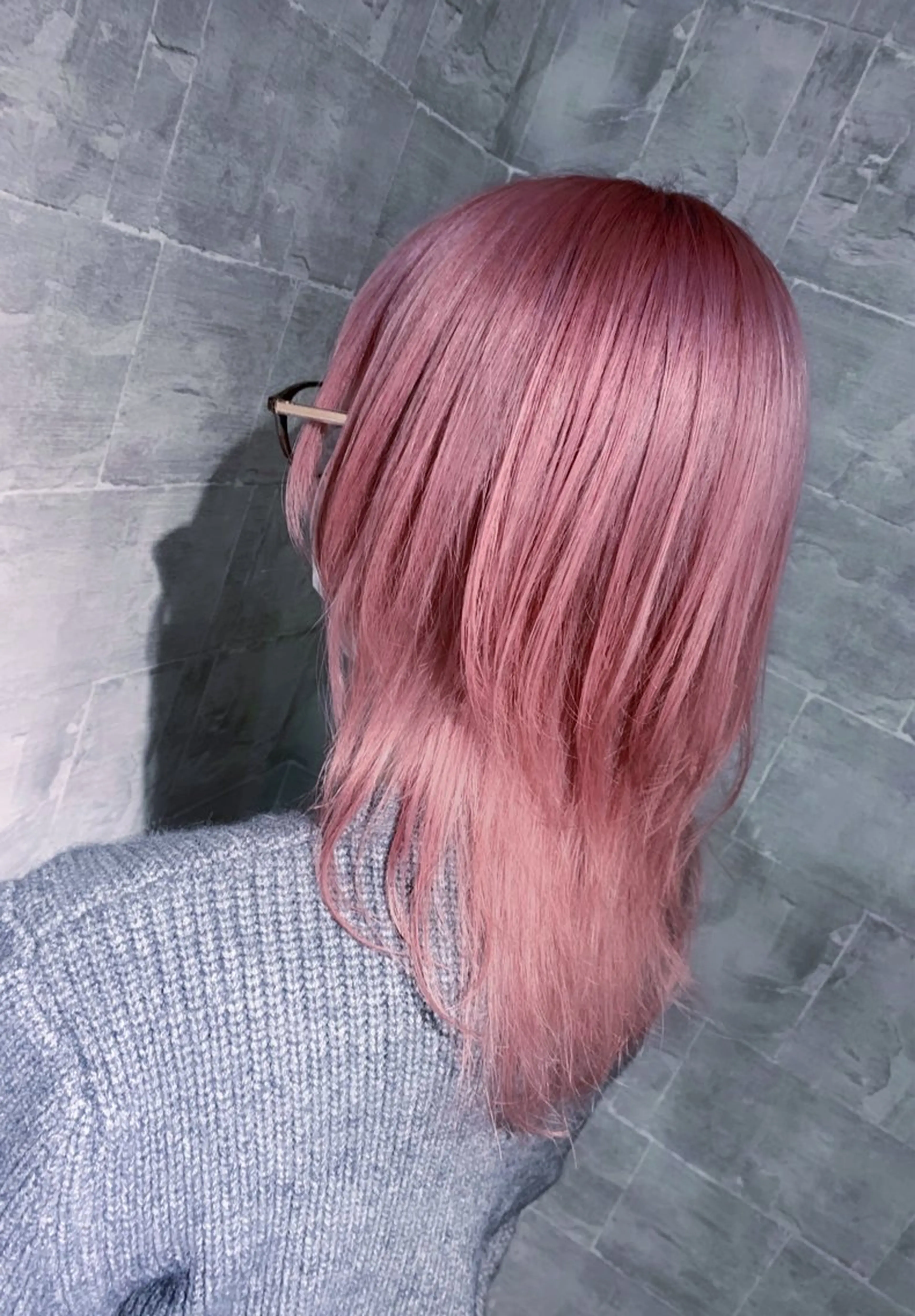 ロング ボブ 顔まわりレイヤー 顔周りカット ハイライト 韓国風ヘア ank classic hair【アンククラシックヘアー】所属・ハイライト職人撮影 モデル募集！齋藤祐哉のヘアスタイル
