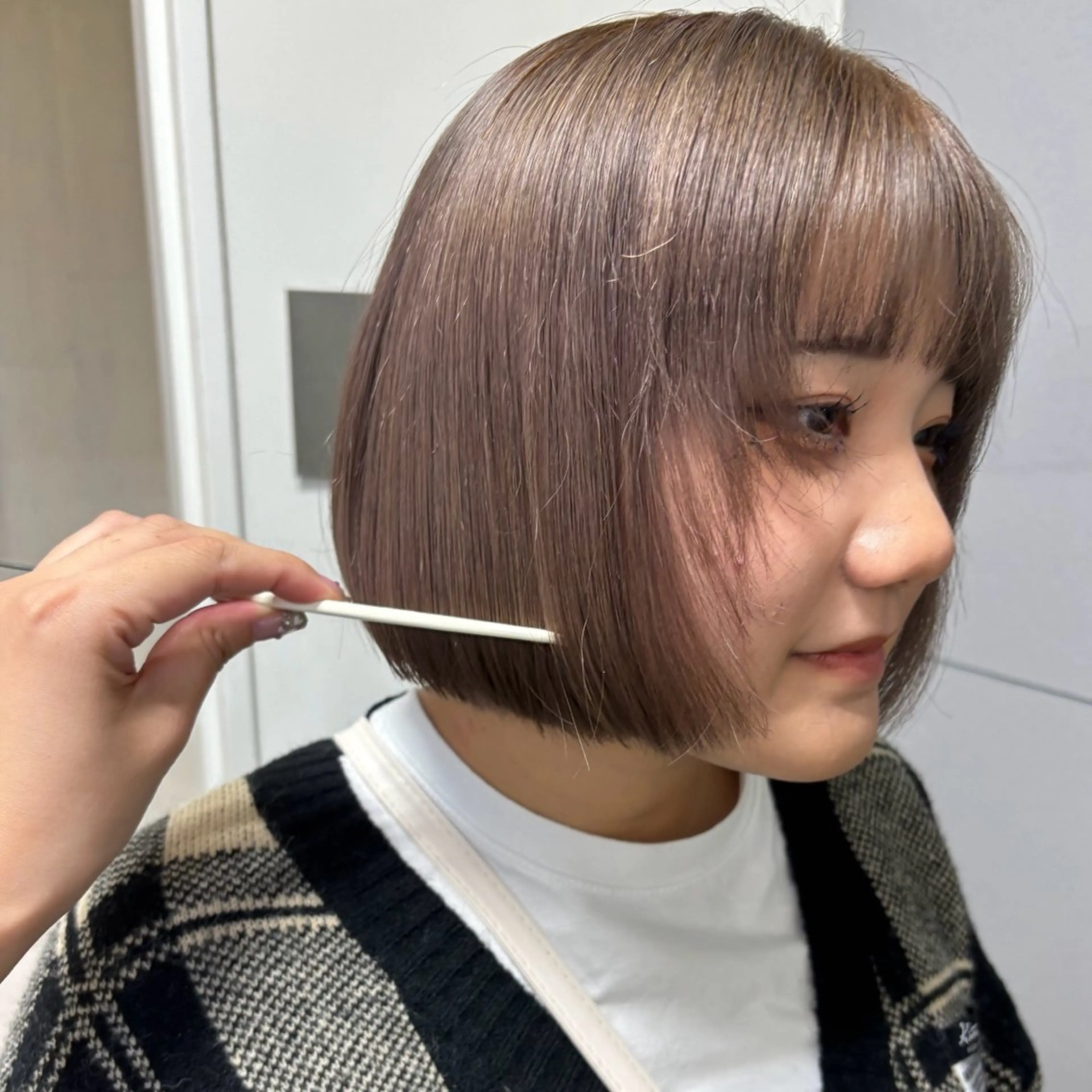 ショート カラー ヘアカラー トリートメント yui🥀/ボブ /暖色/レディースのヘアスタイル