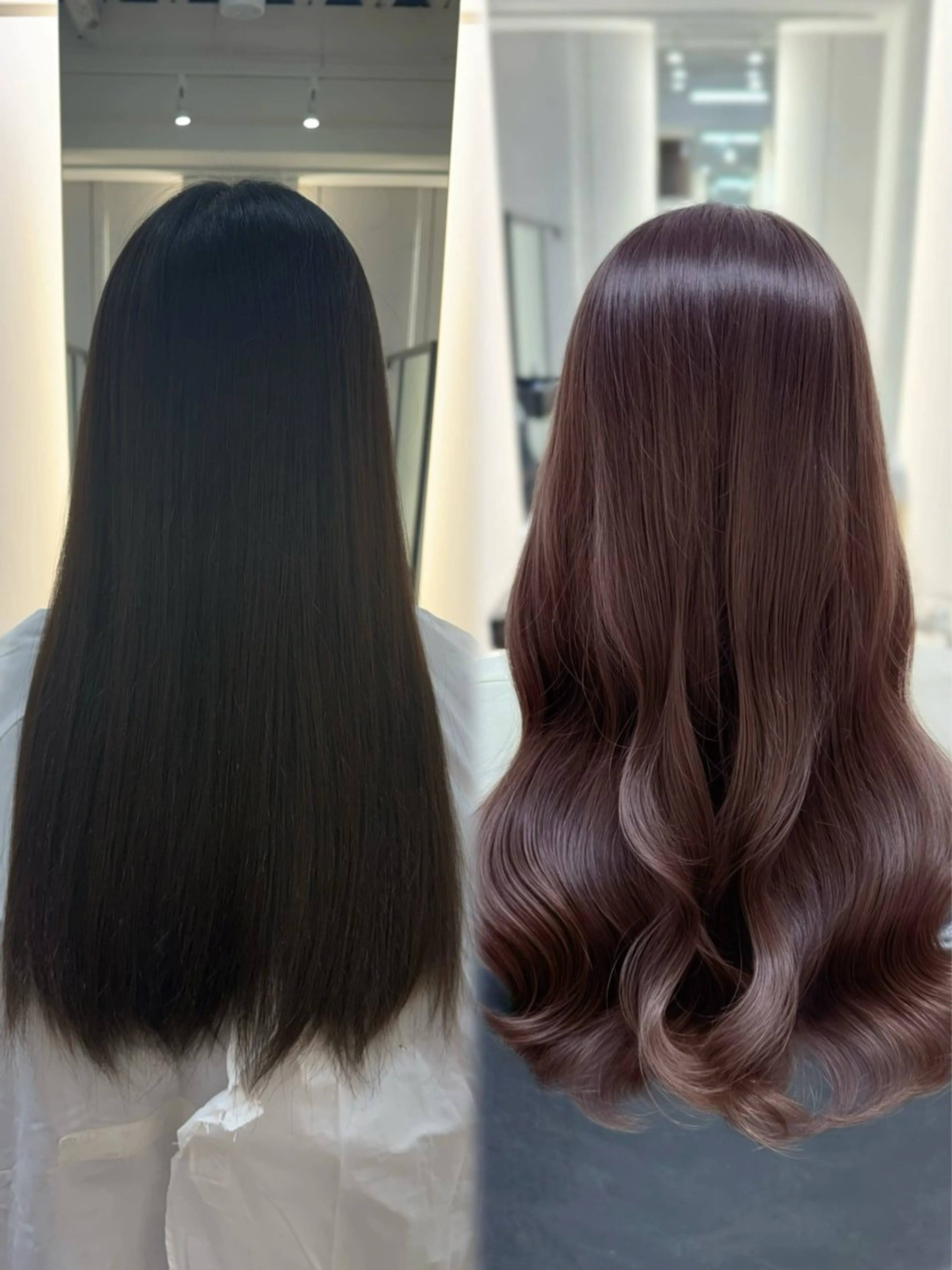 ロング カラー パーマ カット ヘアカラー パーマ 韓国ヘア/韓国風 パーマ/kazueのヘアスタイル