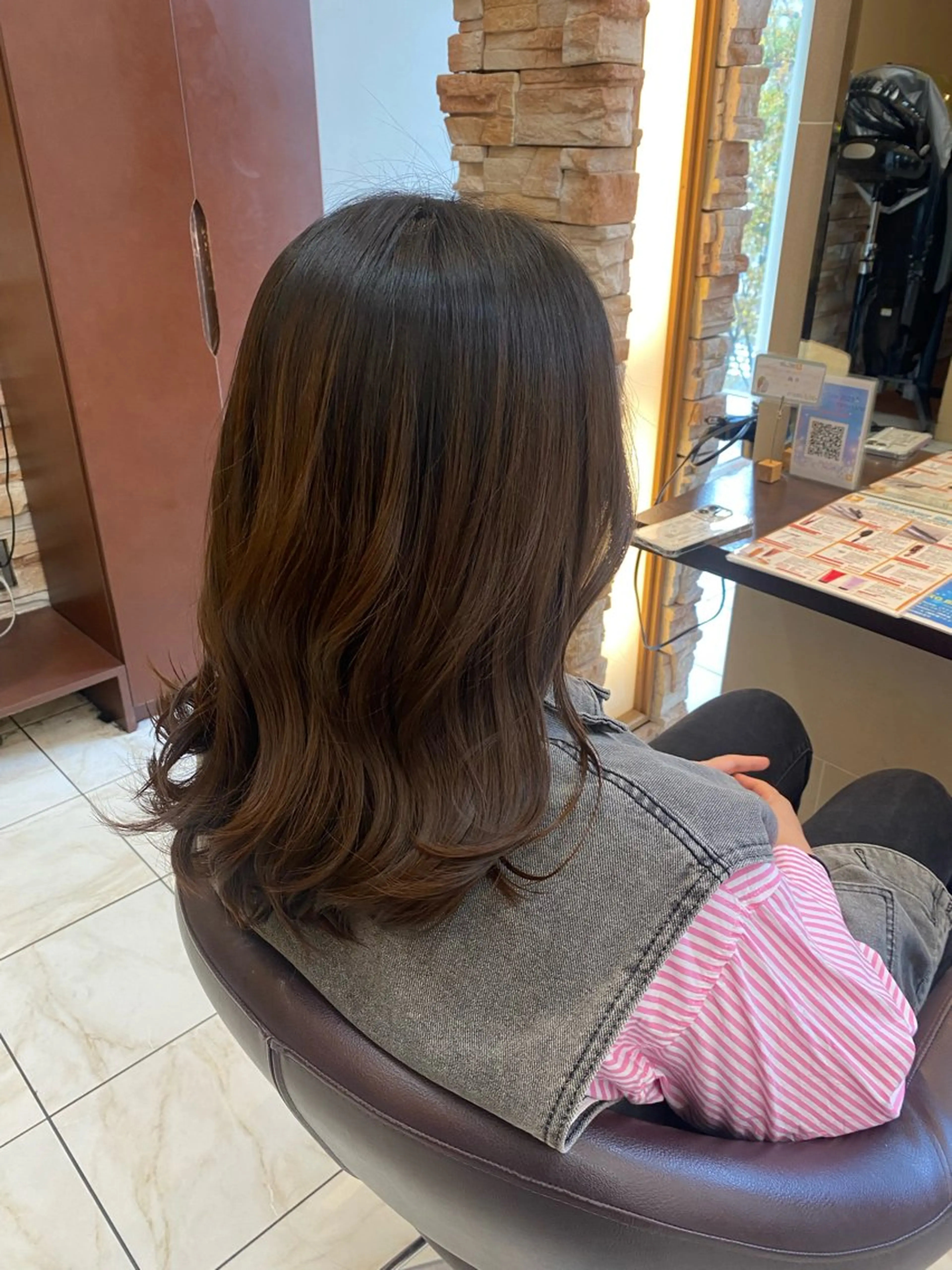 セミロング カット ヘアカラー トリートメント 🐰ツヤ感カラー🐰 ななこのヘアスタイル