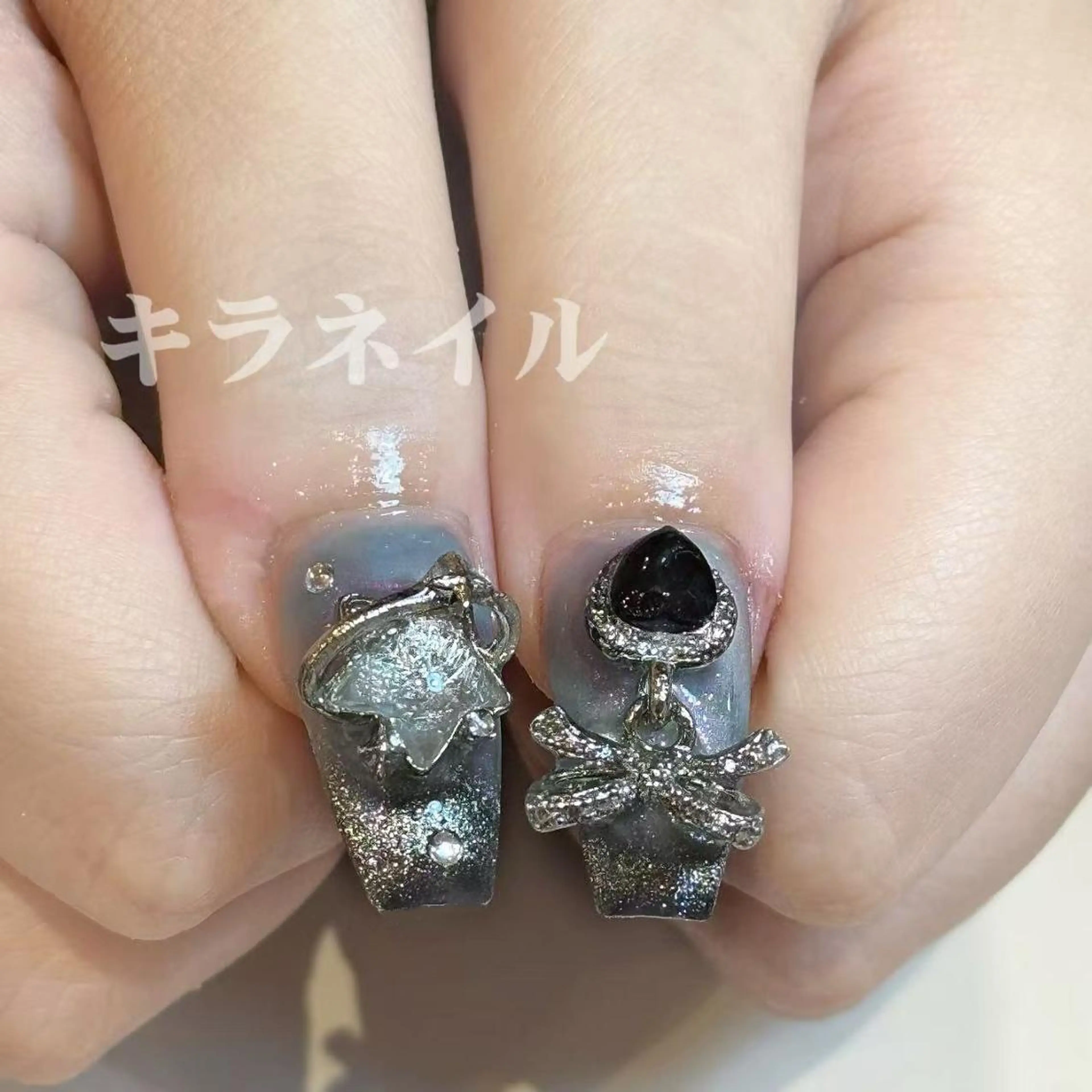 ネイル ハンドネイル 🎀KIRA ワンホンネイル✨のネイルデザイン