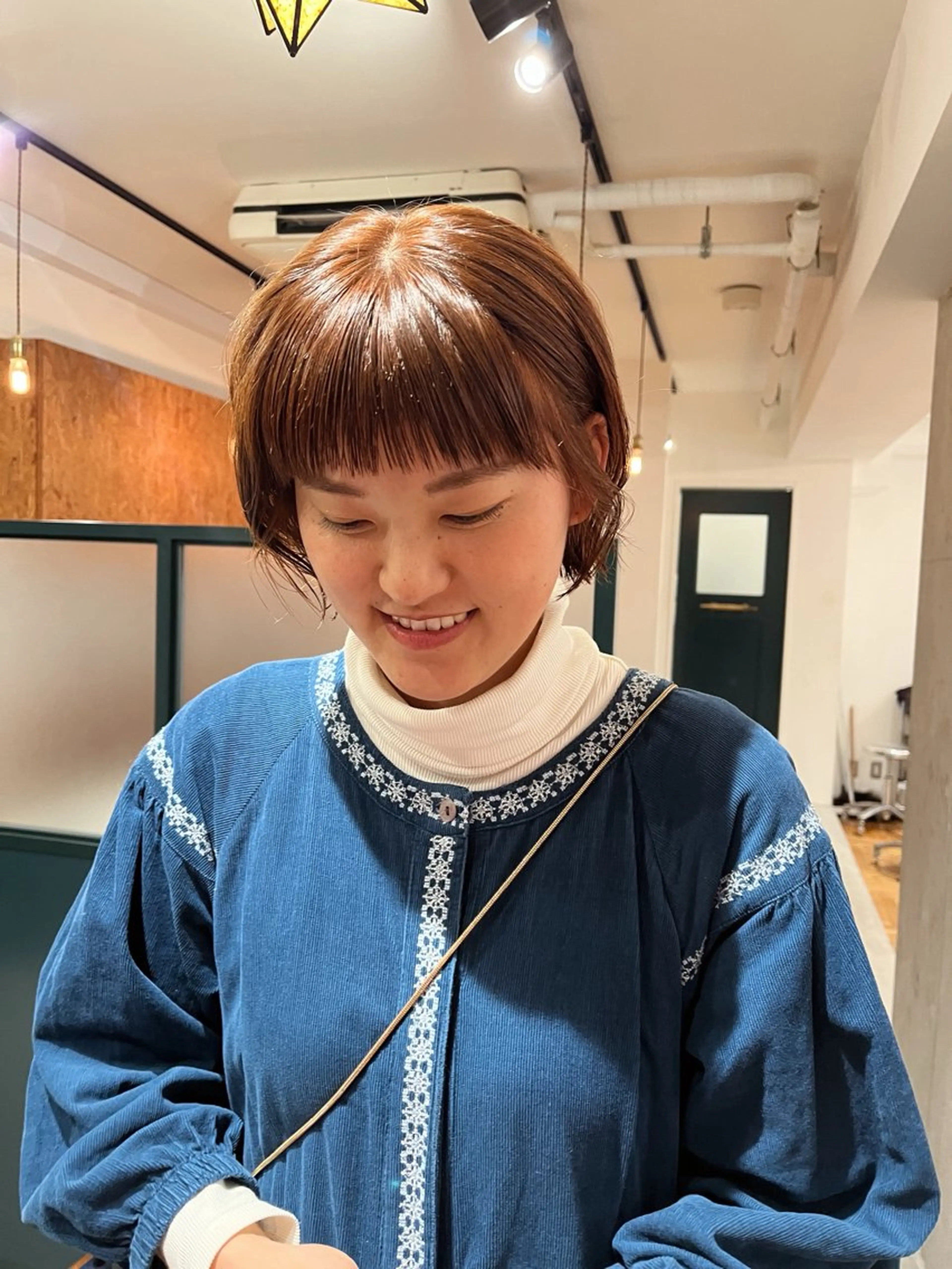 ショート カラー 暖色カラー 🌼クニトウメイのヘアスタイル